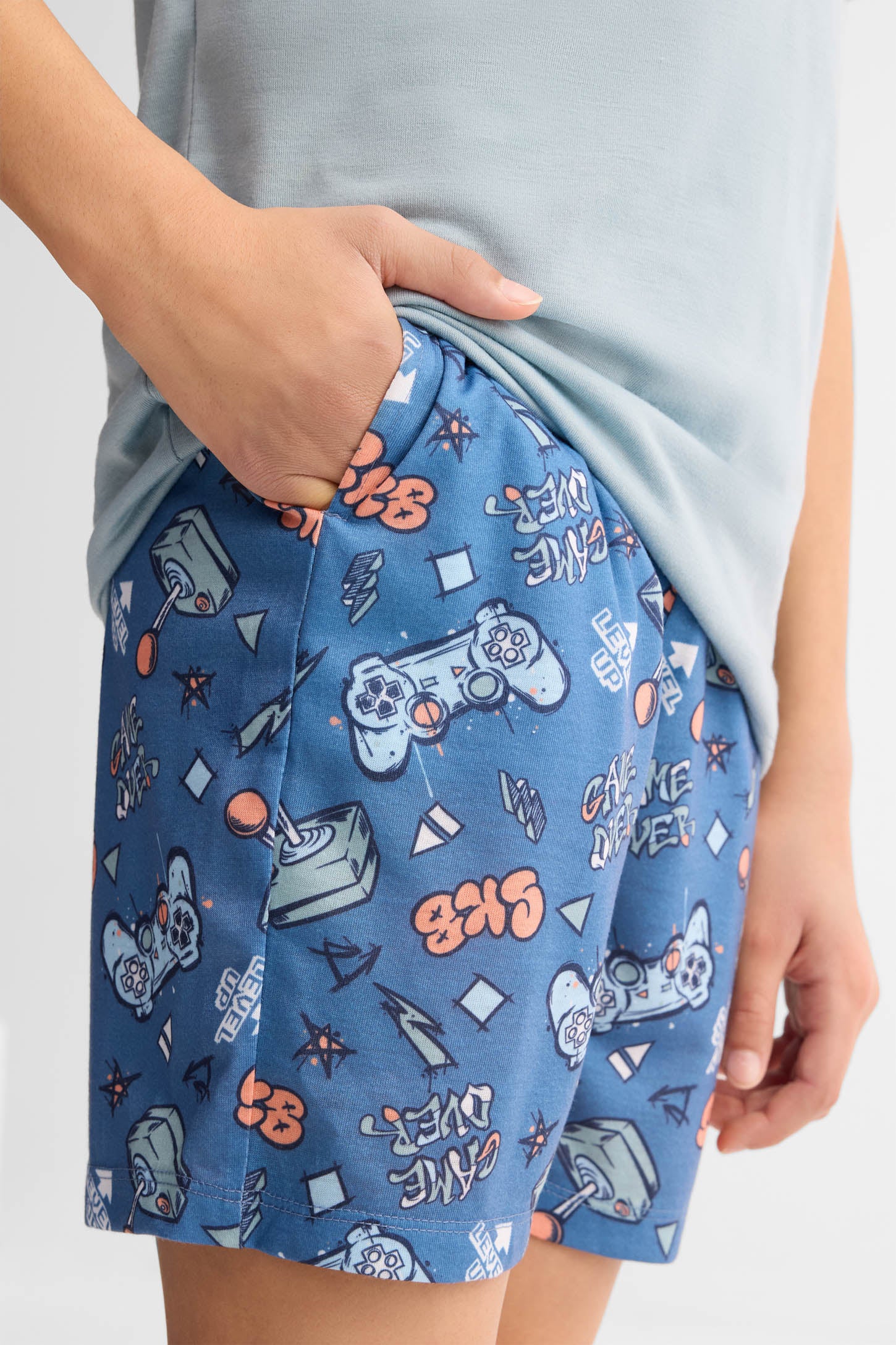 Lot 2 shorts pyjama - Ado garçon && BLEU