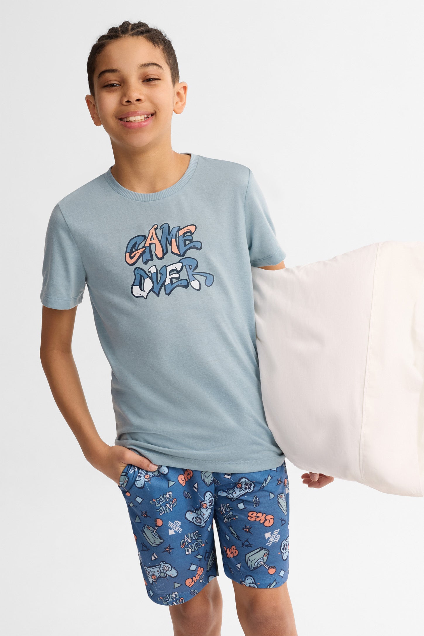 Lot 2 shorts pyjama - Ado garçon && BLEU