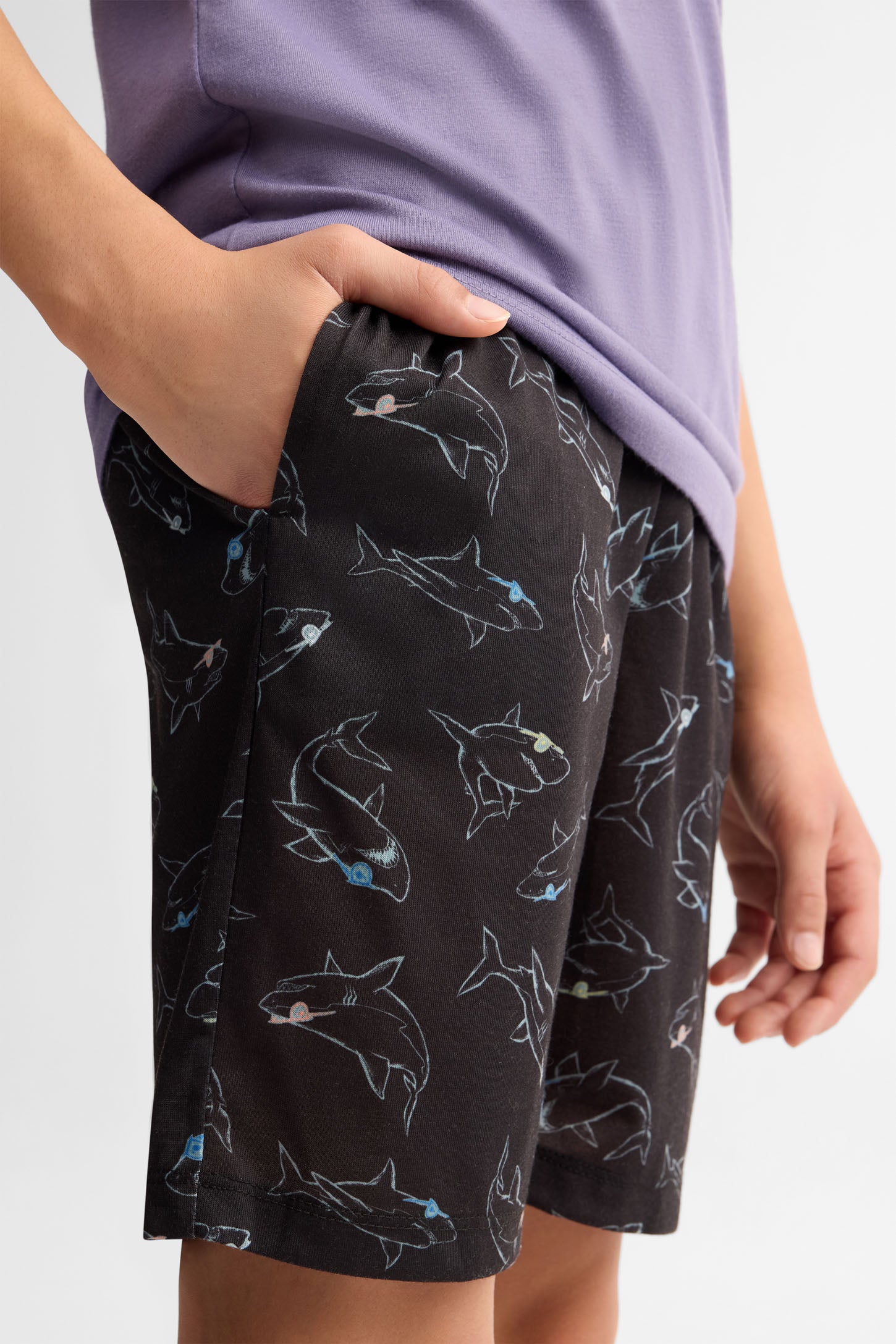 Lot 2 shorts pyjama - Ado garçon && NOIR/MULTI