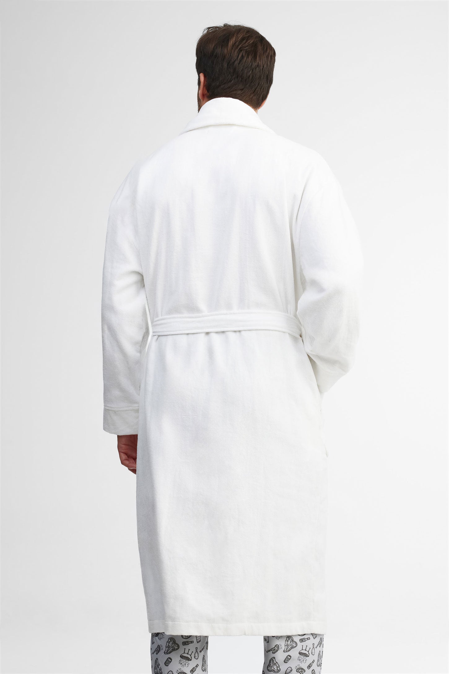Robe de chambre coton éponge - Homme && BLANC