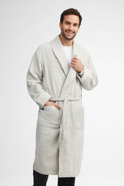 Robe de chambre coton éponge - Homme && GRIS