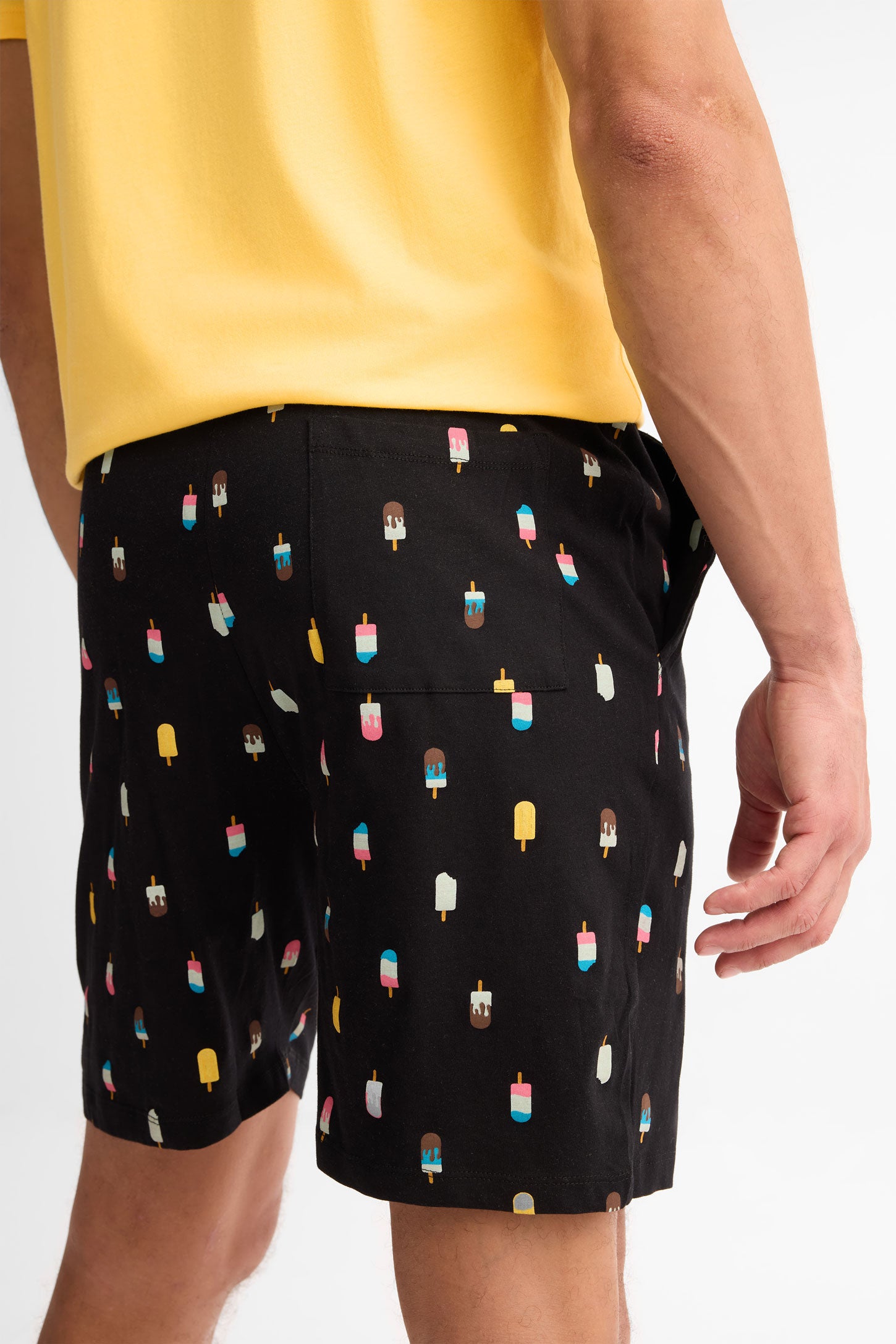 Short pyjama coton, 2/40$ - Homme && NOIR/MULTI