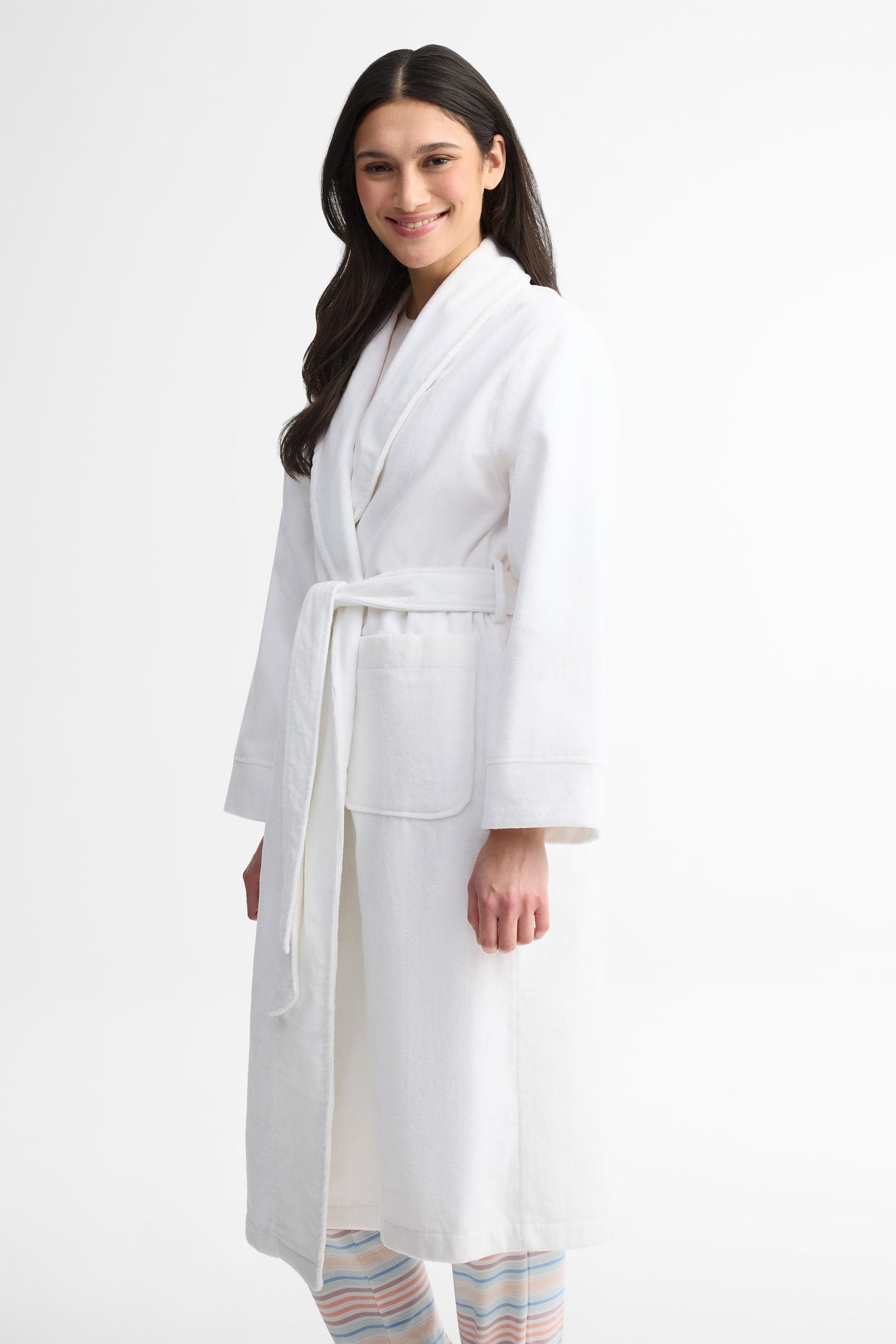Robe de chambre coton éponge - Homme && BLANC