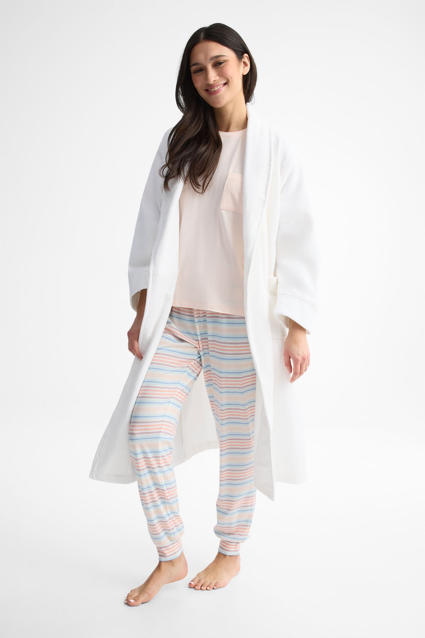 Robe de chambre coton éponge - Homme && BLANC