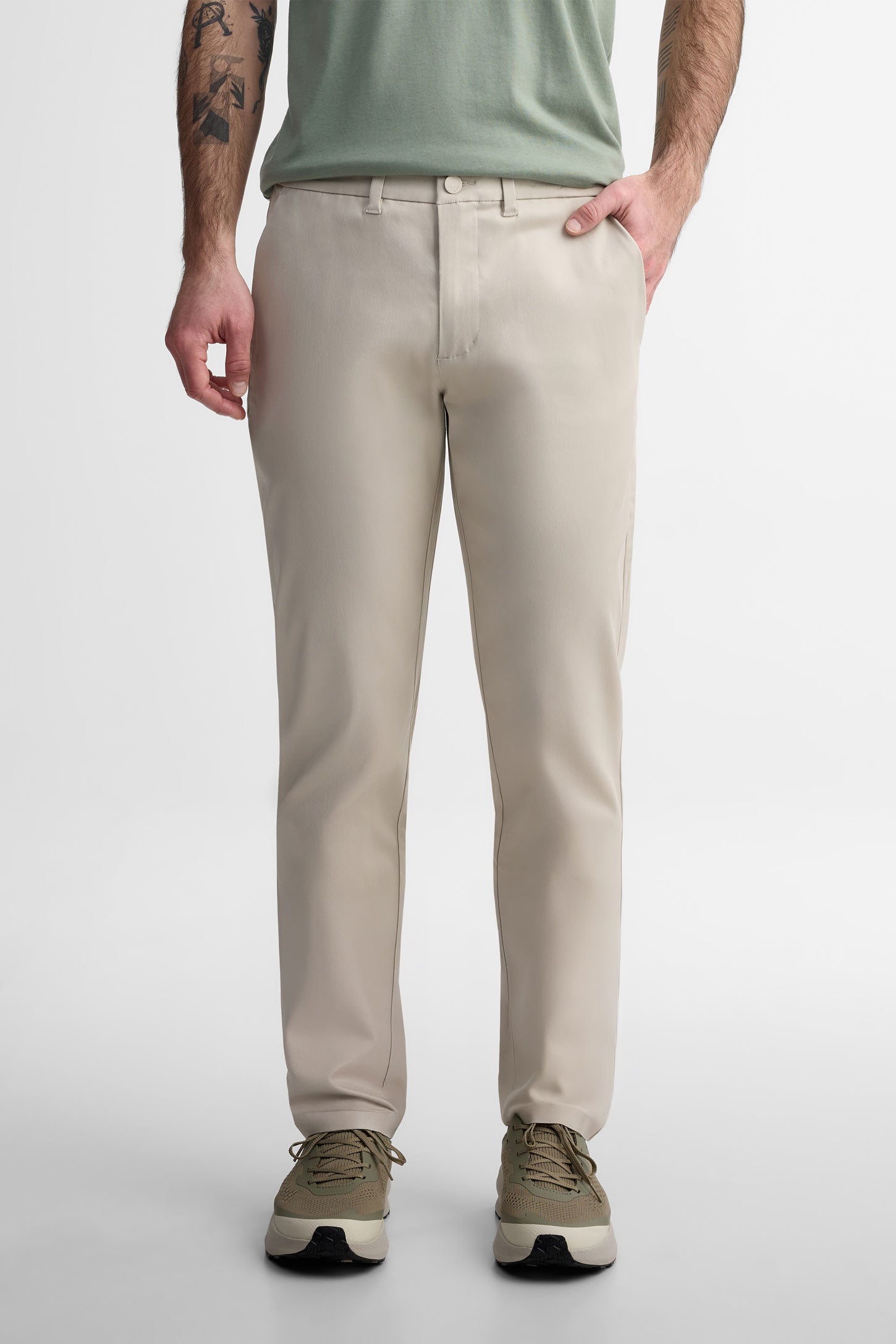 Pantalon jambe fuselée en modal - Homme && BEIGE