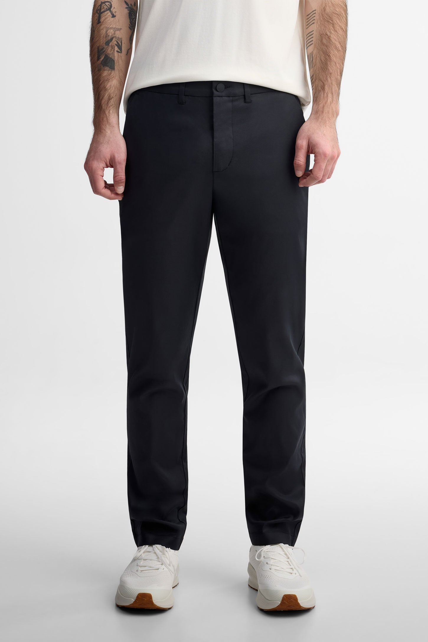 Pantalon jambe fuselée en modal - Homme && GRIS FONCE
