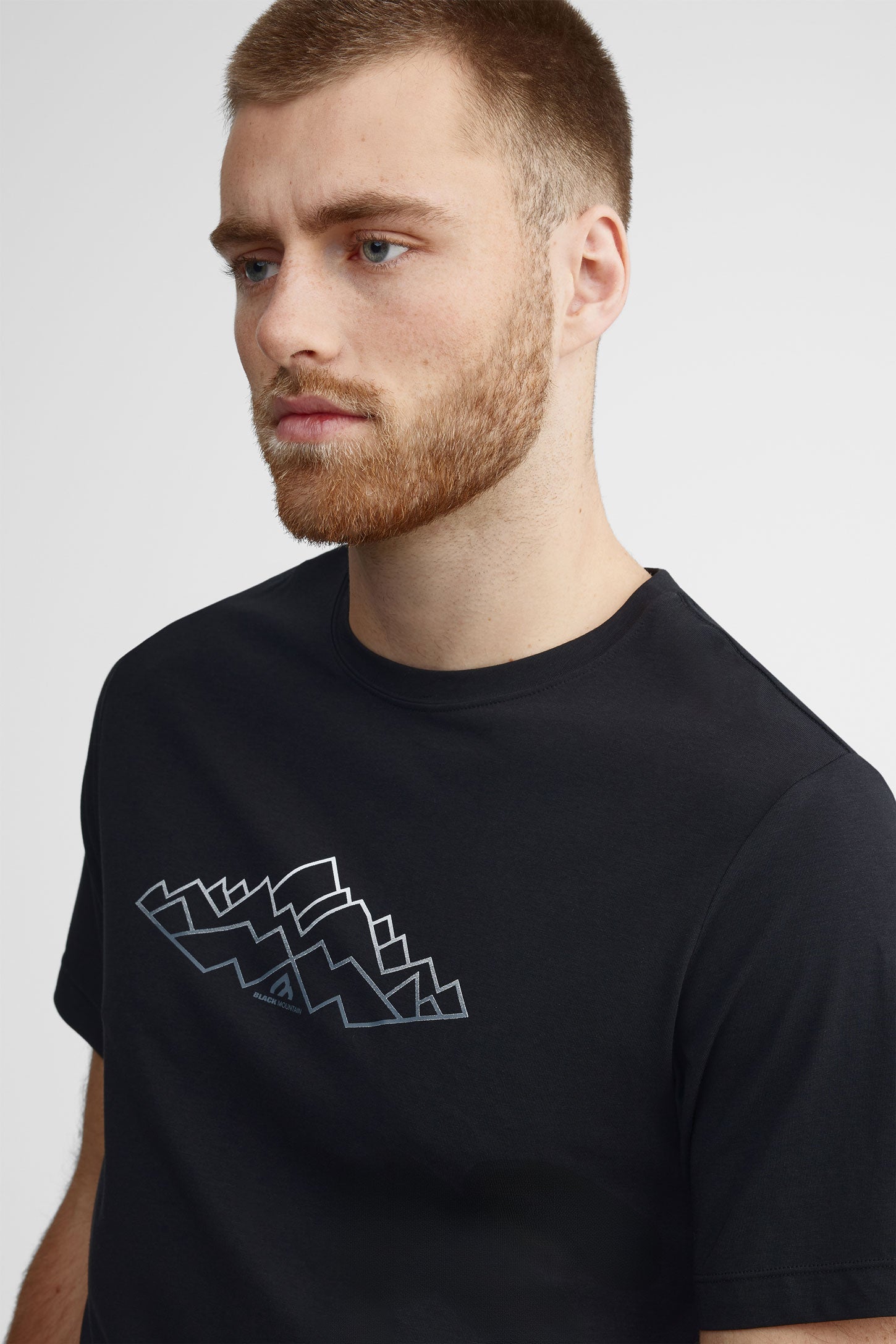 T-shirt col rond imprimé bambou - Homme && GRIS FONCE