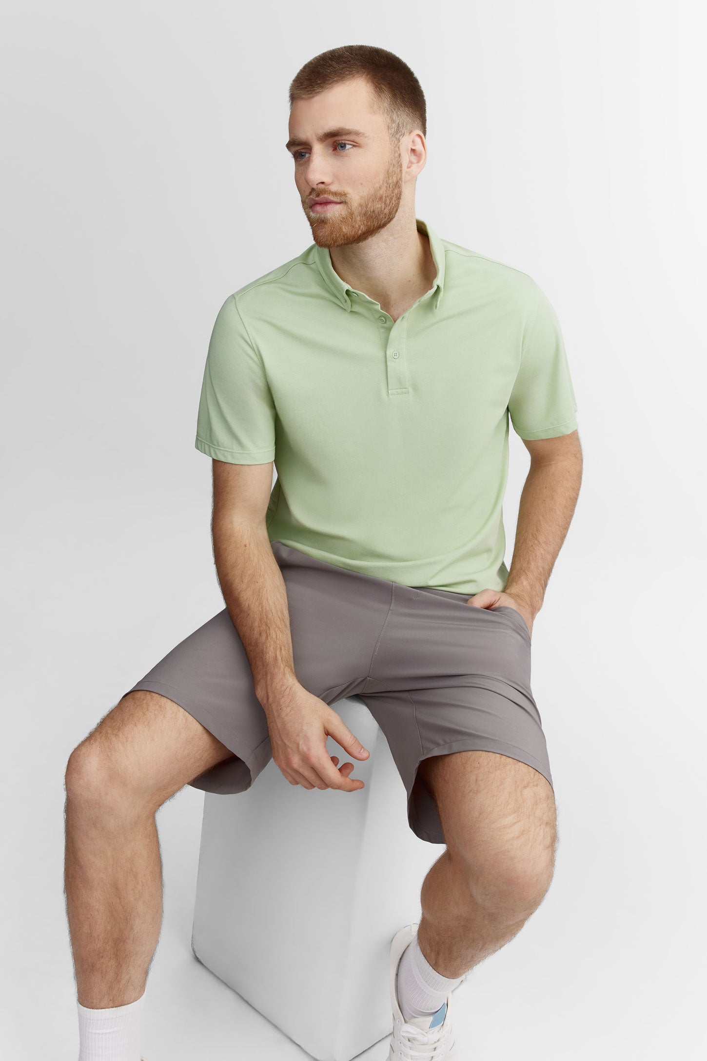 Polo manches courtes bambou BM - Homme && VERT