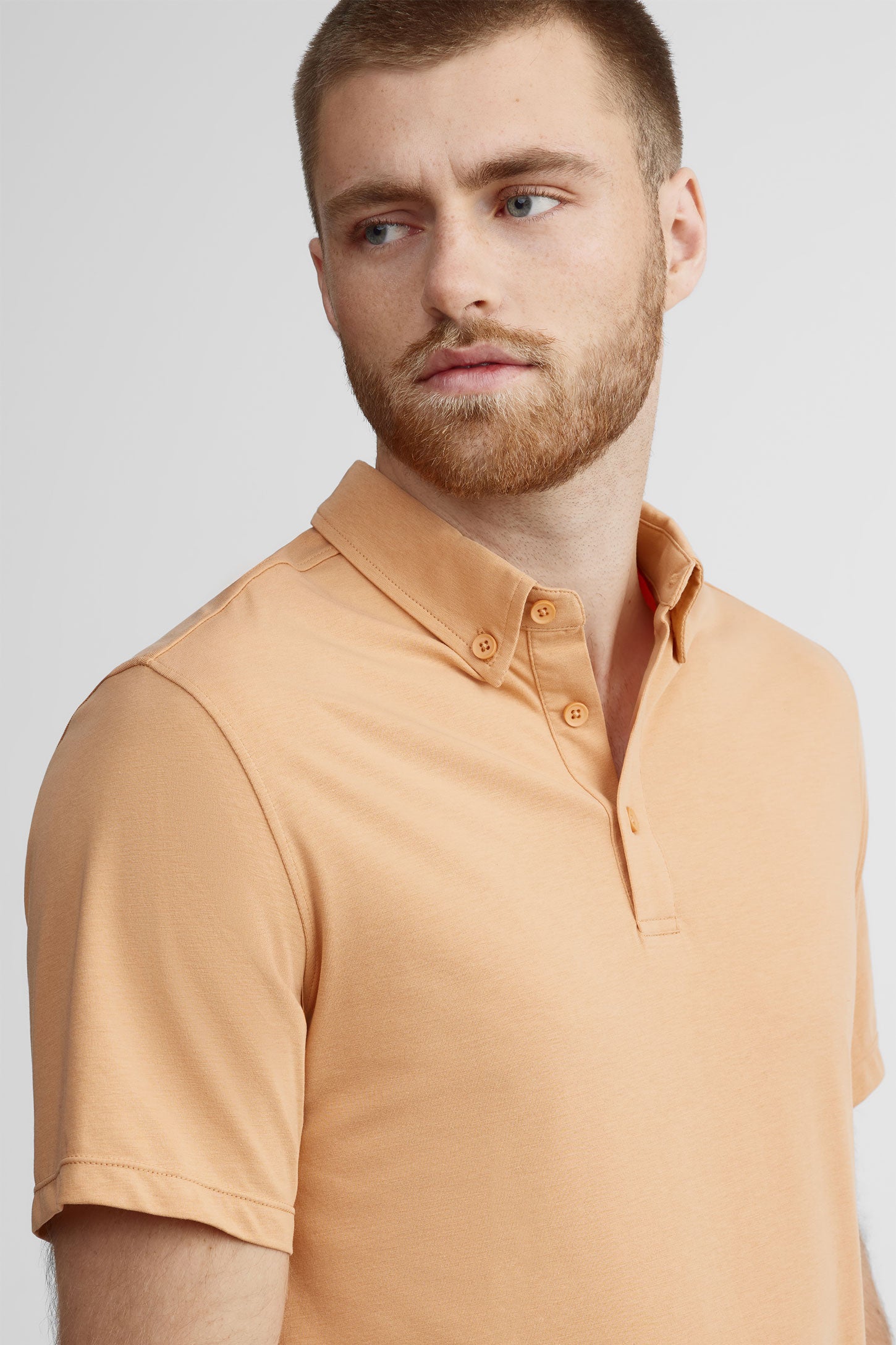 Polo manches courtes bambou BM - Homme && BRUN