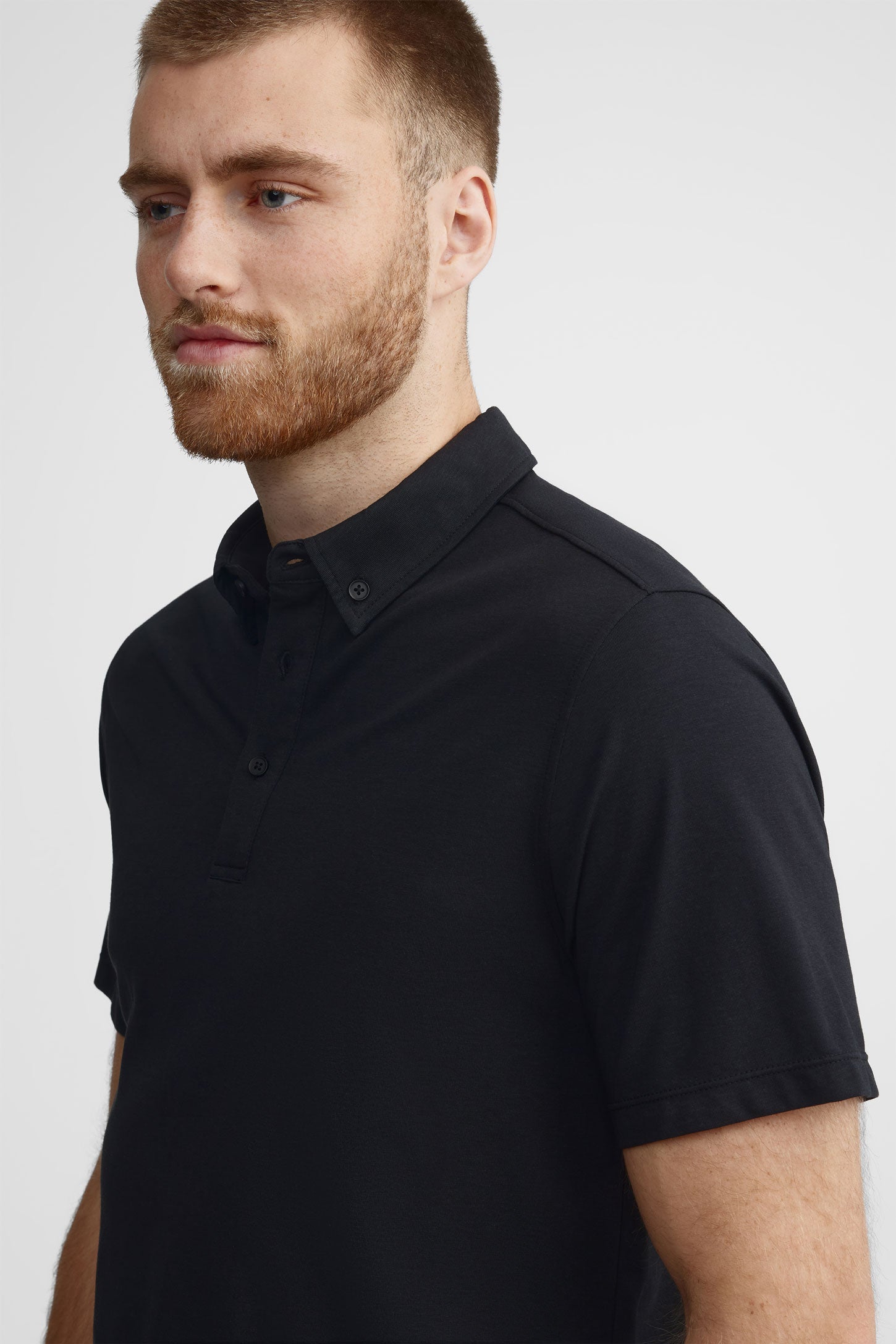 Polo manches courtes bambou BM - Homme && GRIS FONCE