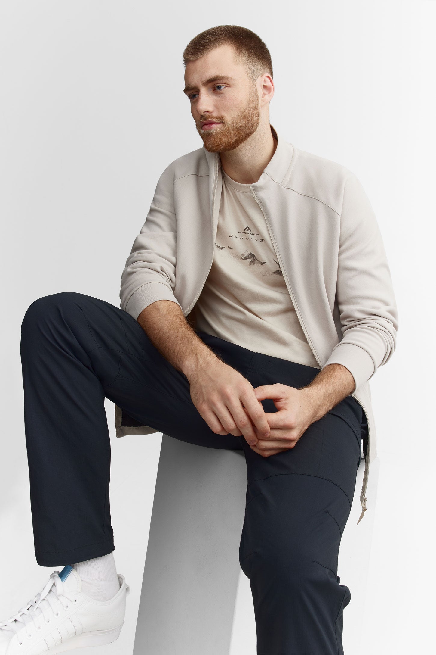 T-shirt col rond coton bio BM - Homme && BEIGE