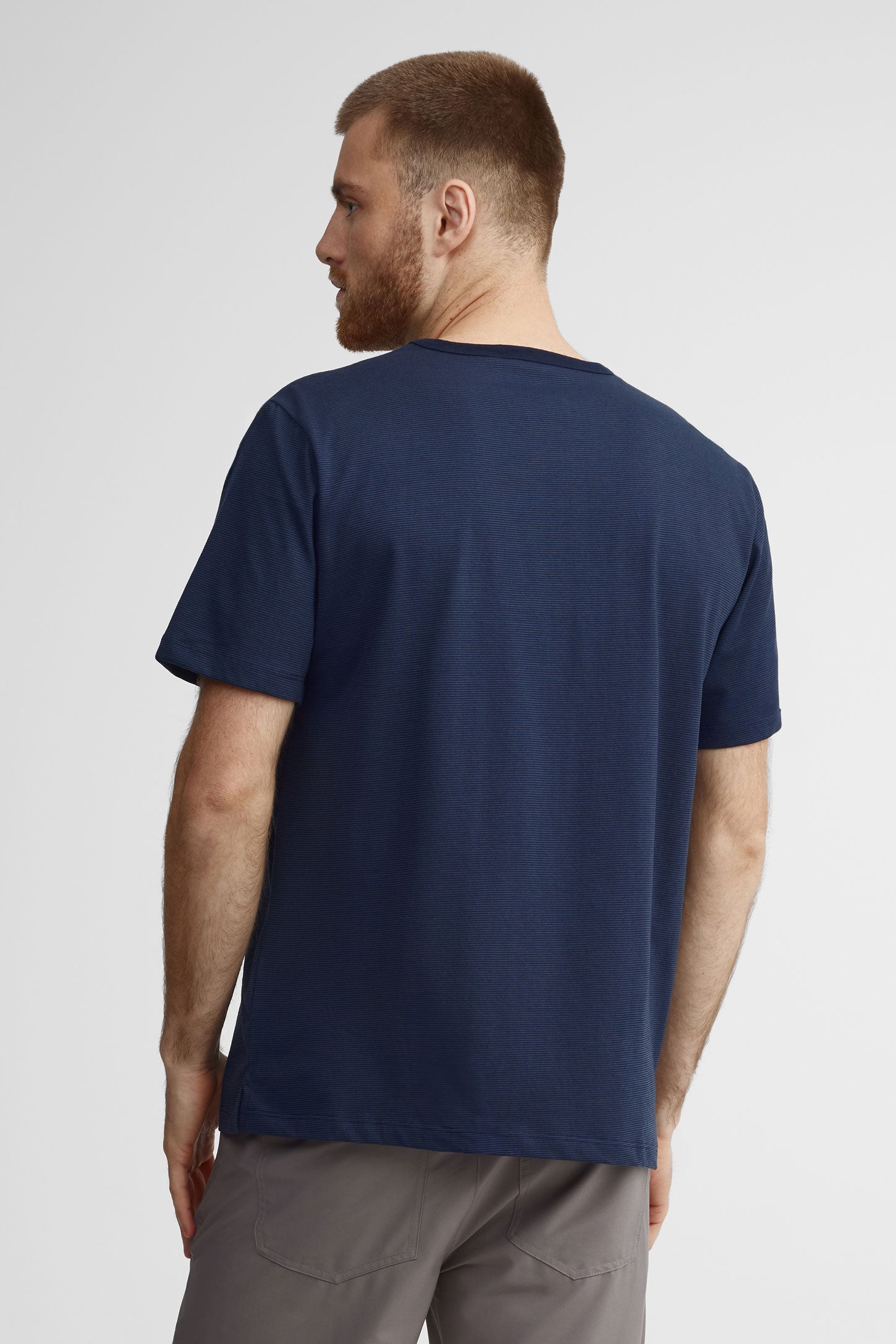 T-shirt à poche extensible 4 sens BM - Homme && BLEU FONCE