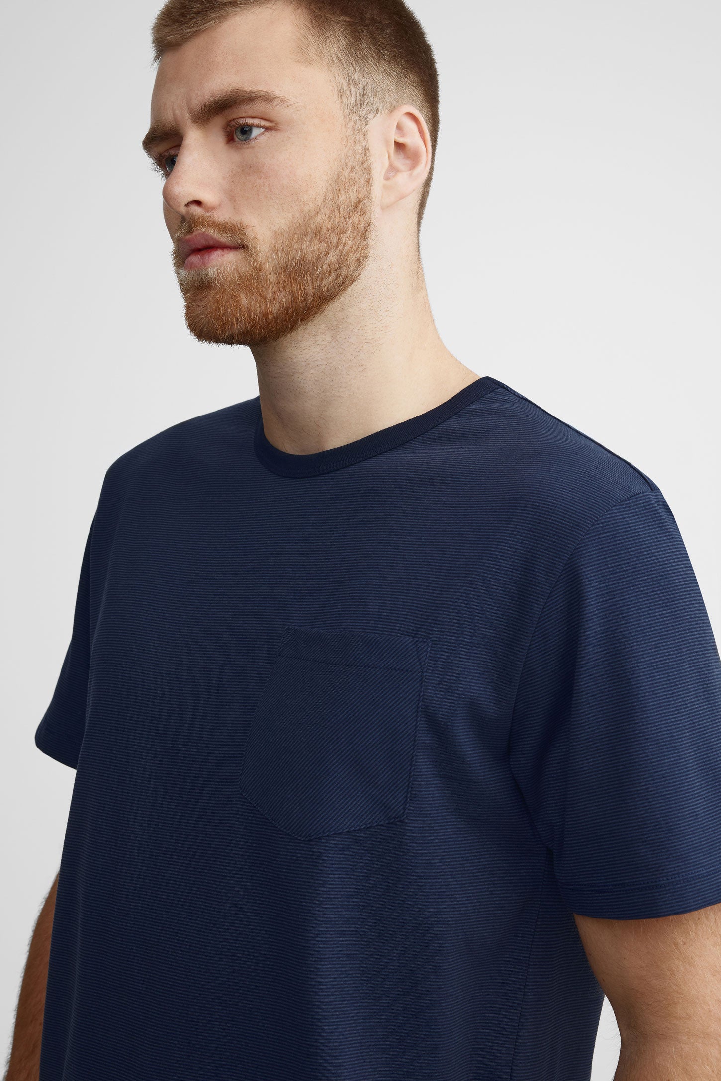 T-shirt à poche extensible 4 sens BM - Homme && BLEU FONCE