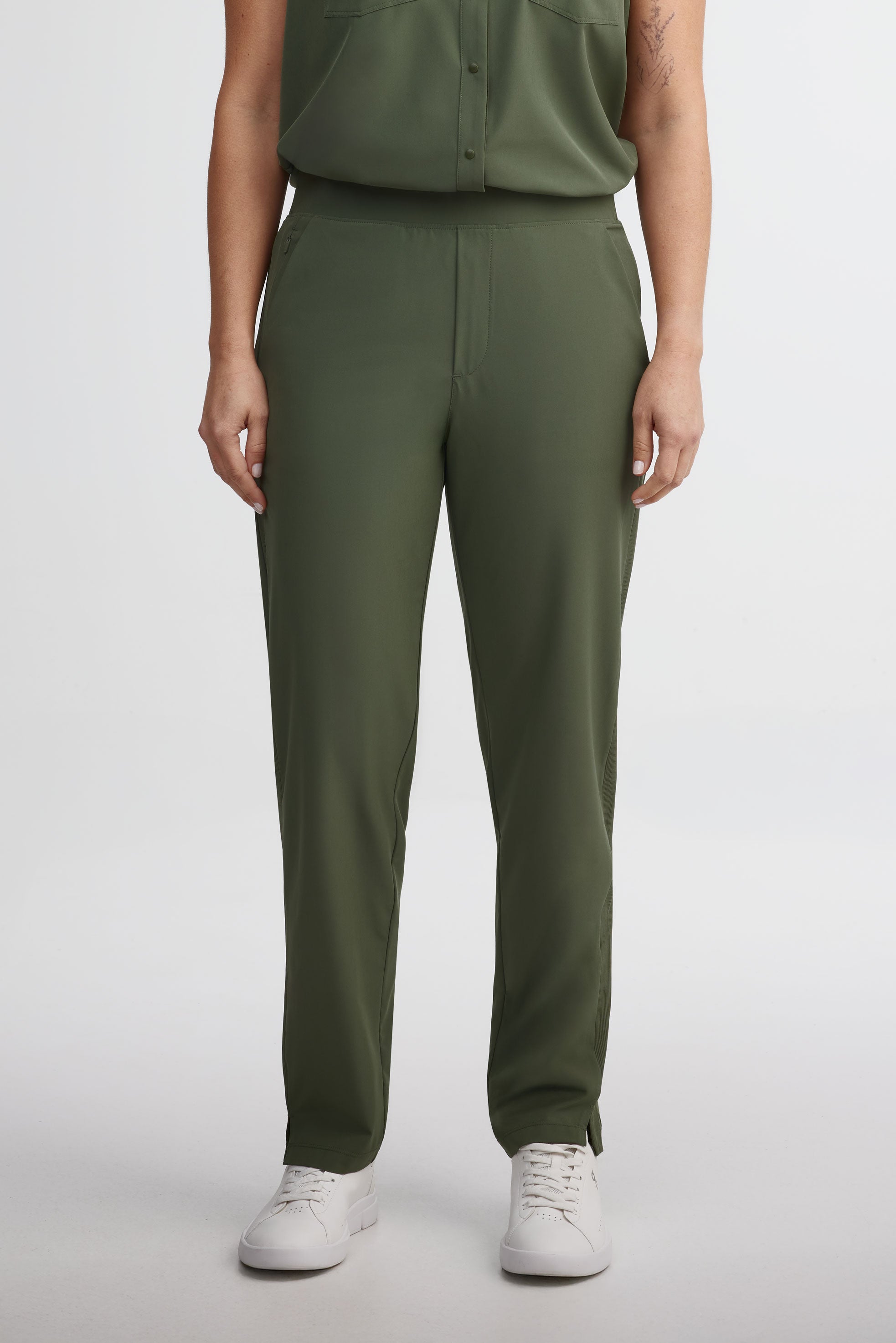 Pantalon jambe fuselée BM - Femme && VERT