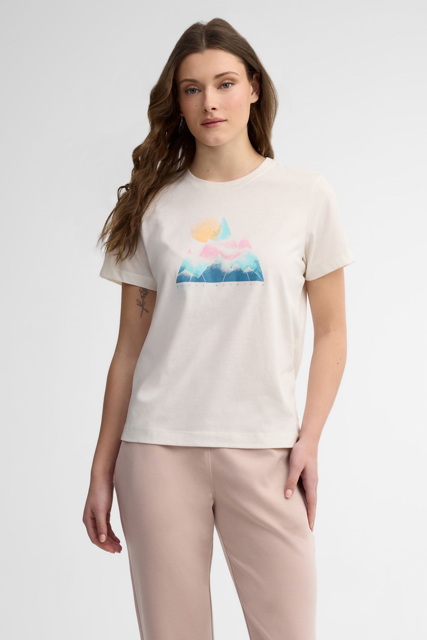 T-shirt col rond coton bio BM - Femme && BLANC