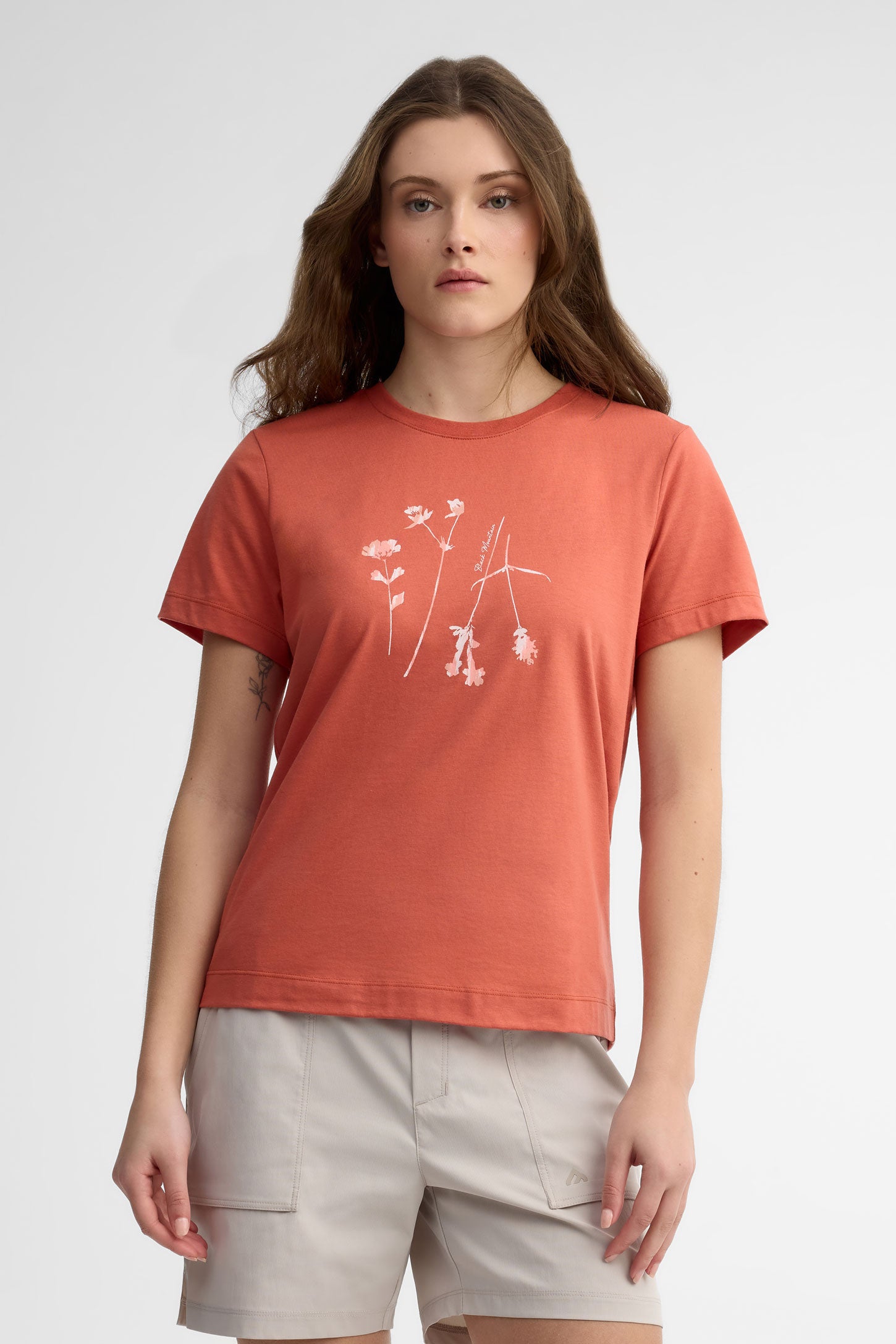 T-shirt col rond coton bio BM - Femme && ORANGE