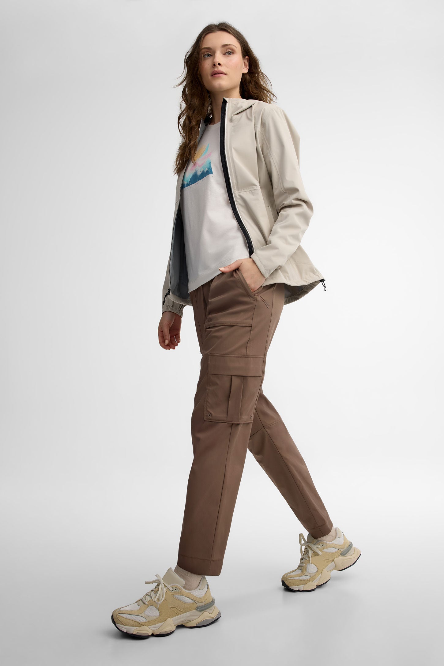 Pantalon cargo 7/8 BM - Femme && TAUPE