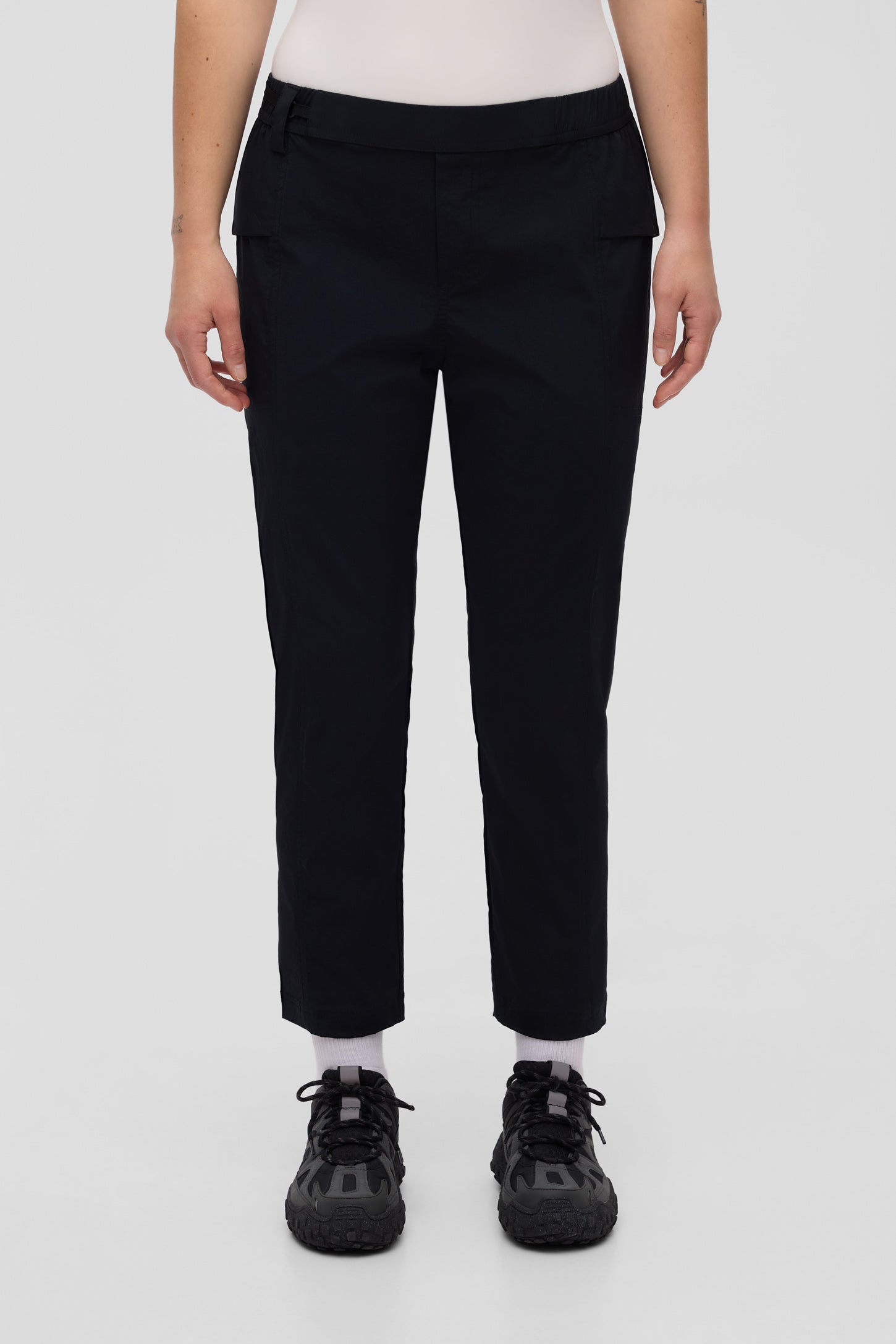 Pantalon 7/8 extensible BM - Femme && GRIS FONCE
