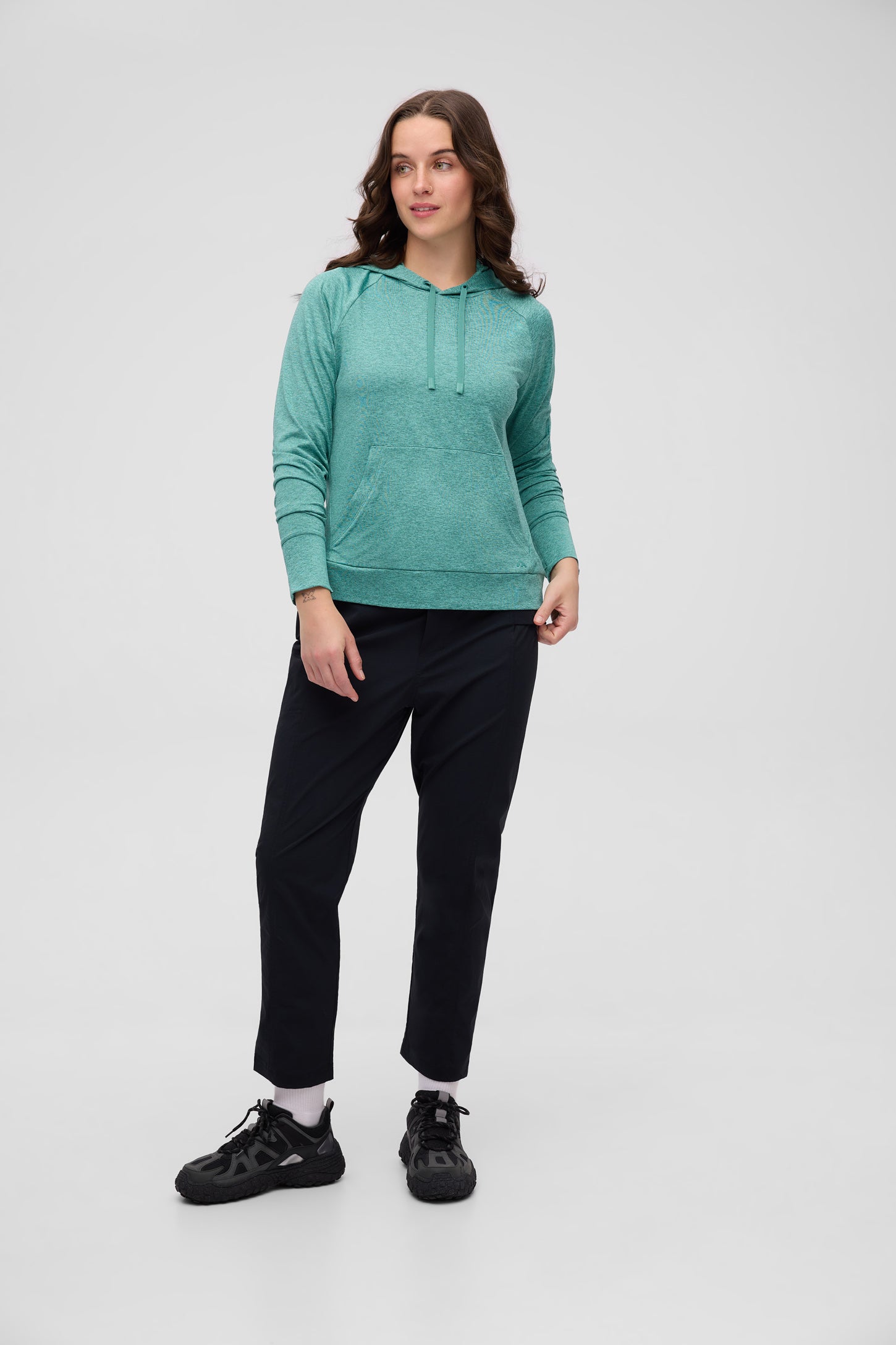 Pantalon 7/8 extensible BM - Femme && GRIS FONCE
