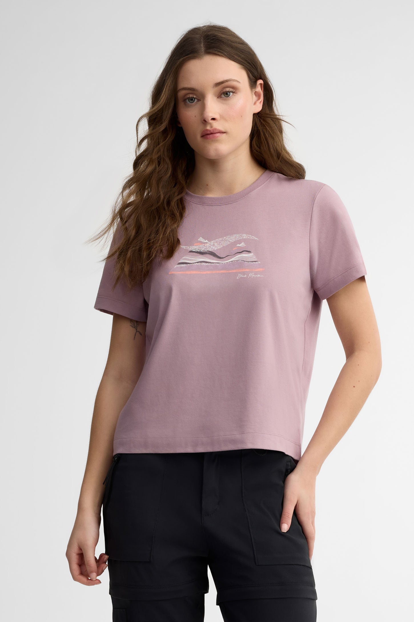 T-shirt col rond coton bio BM - Femme && ROSE