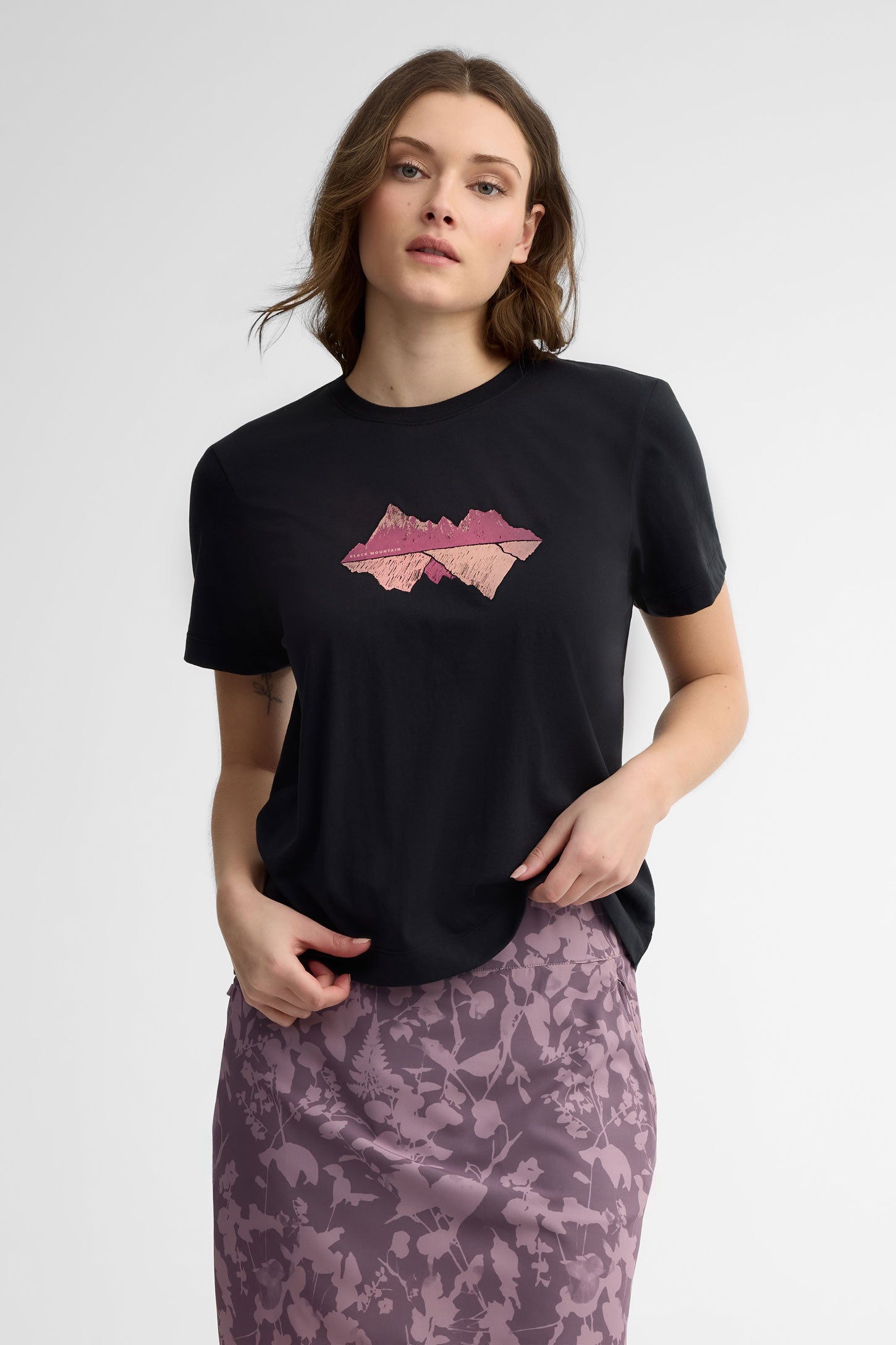 T-shirt col rond coton bio BM - Femme && GRIS FONCE