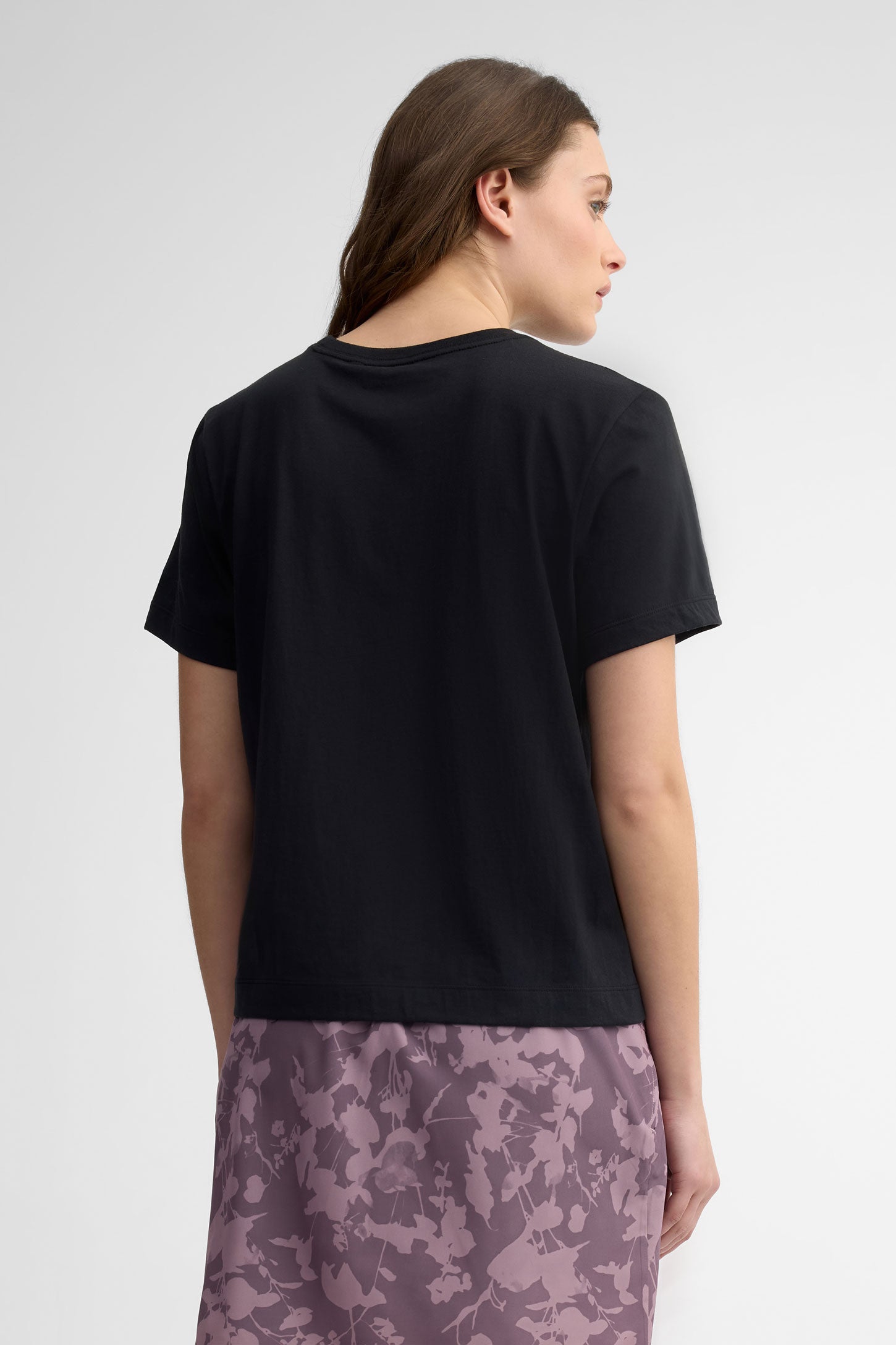 T-shirt col rond coton bio BM - Femme && GRIS FONCE