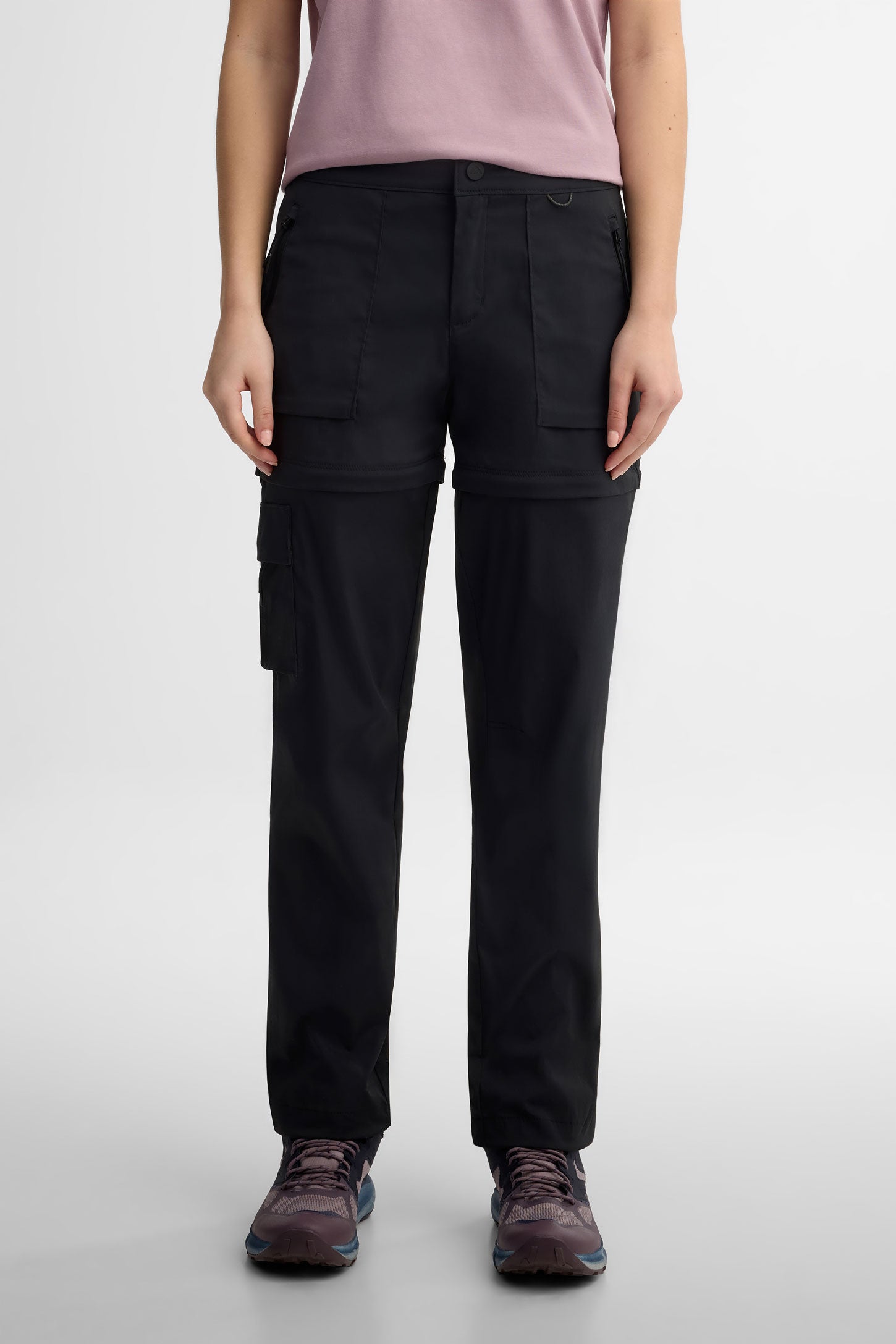 Pantalon convertible en short BM - Femme && GRIS FONCE