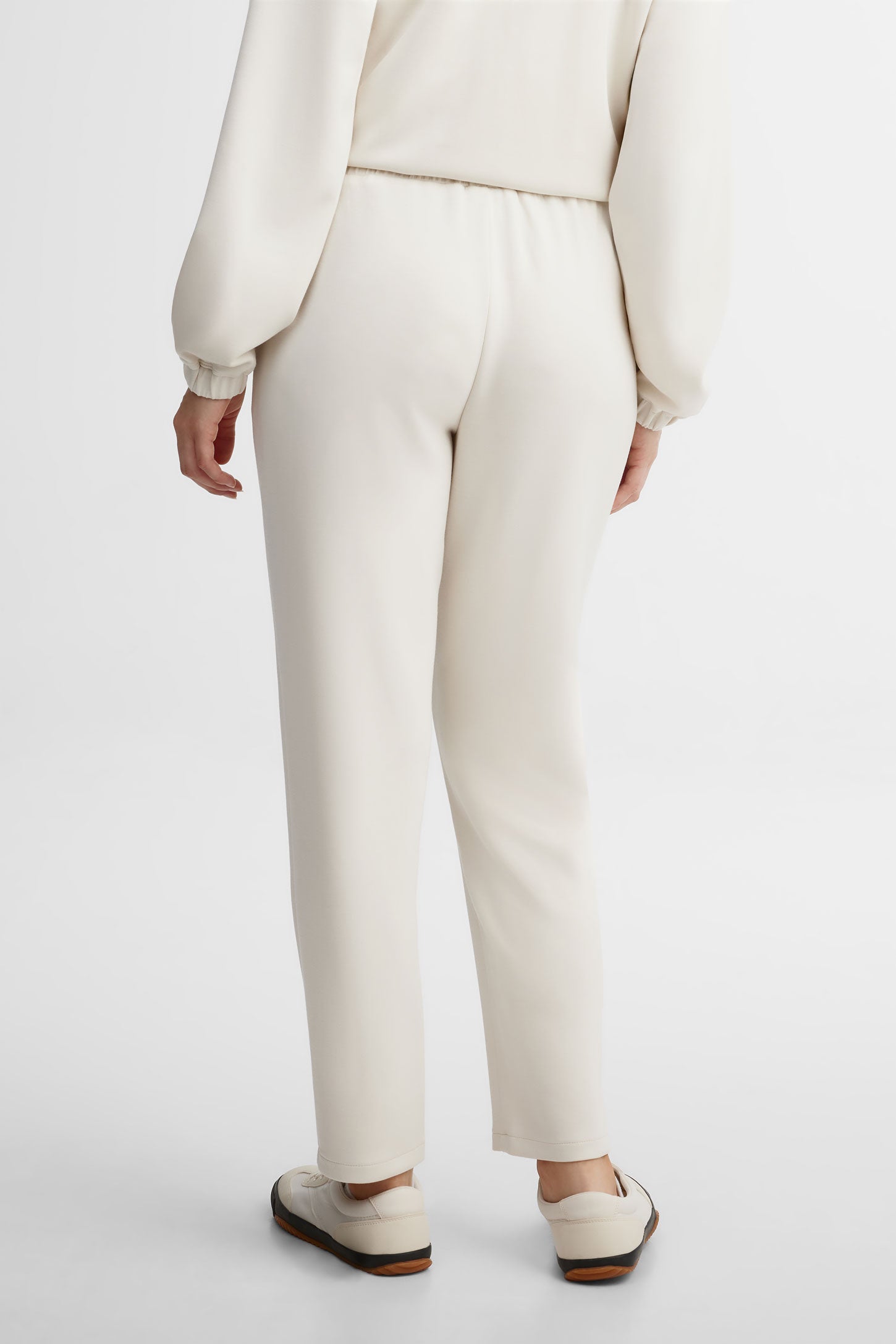 Pantalon taille haute jambe fuselés modal - Femme && BEIGE