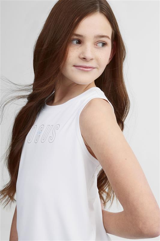 Camisole muscle - Ado fille && BLANC