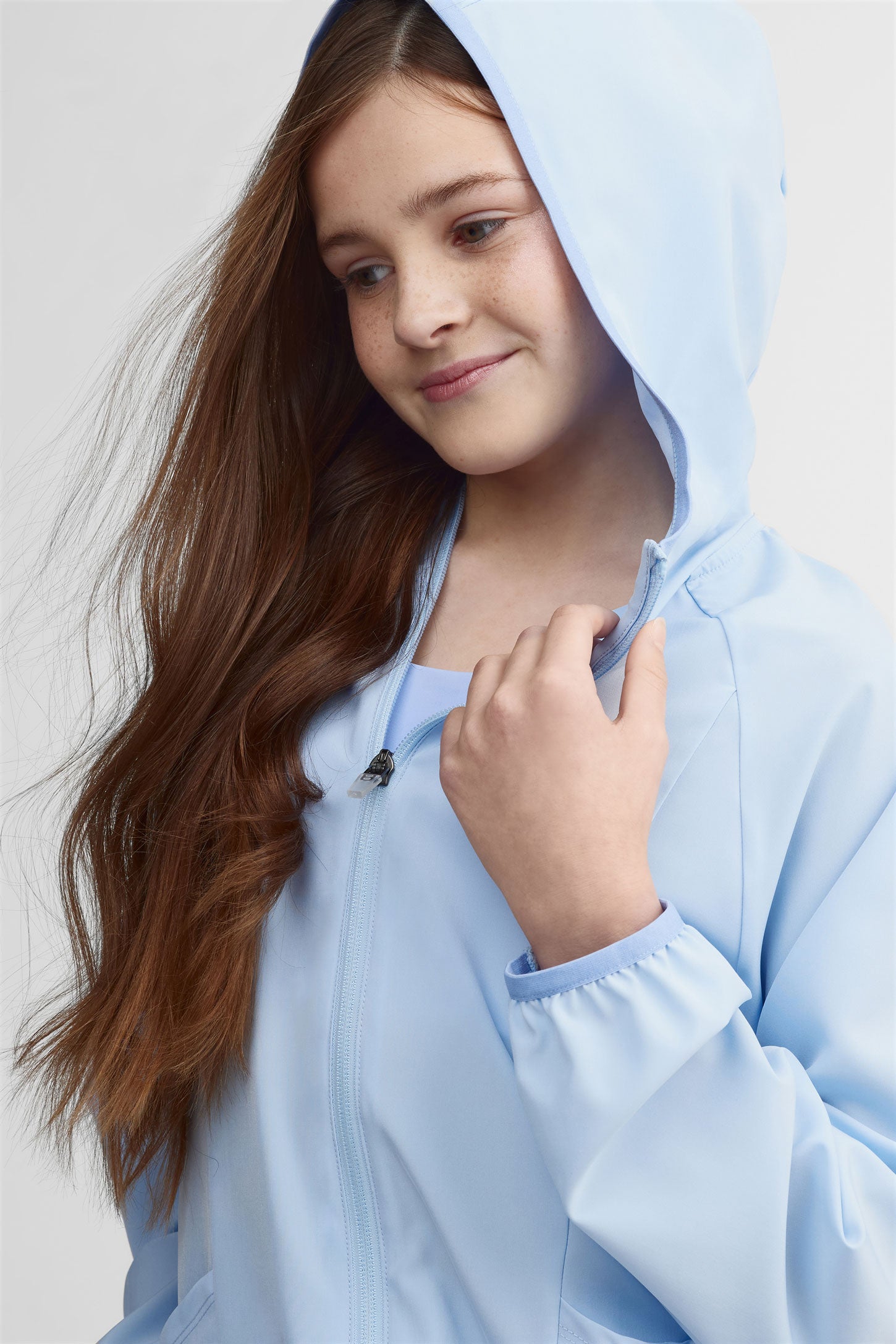 Veste à capuchon extensible 4 sens - Ado fille && BLEU