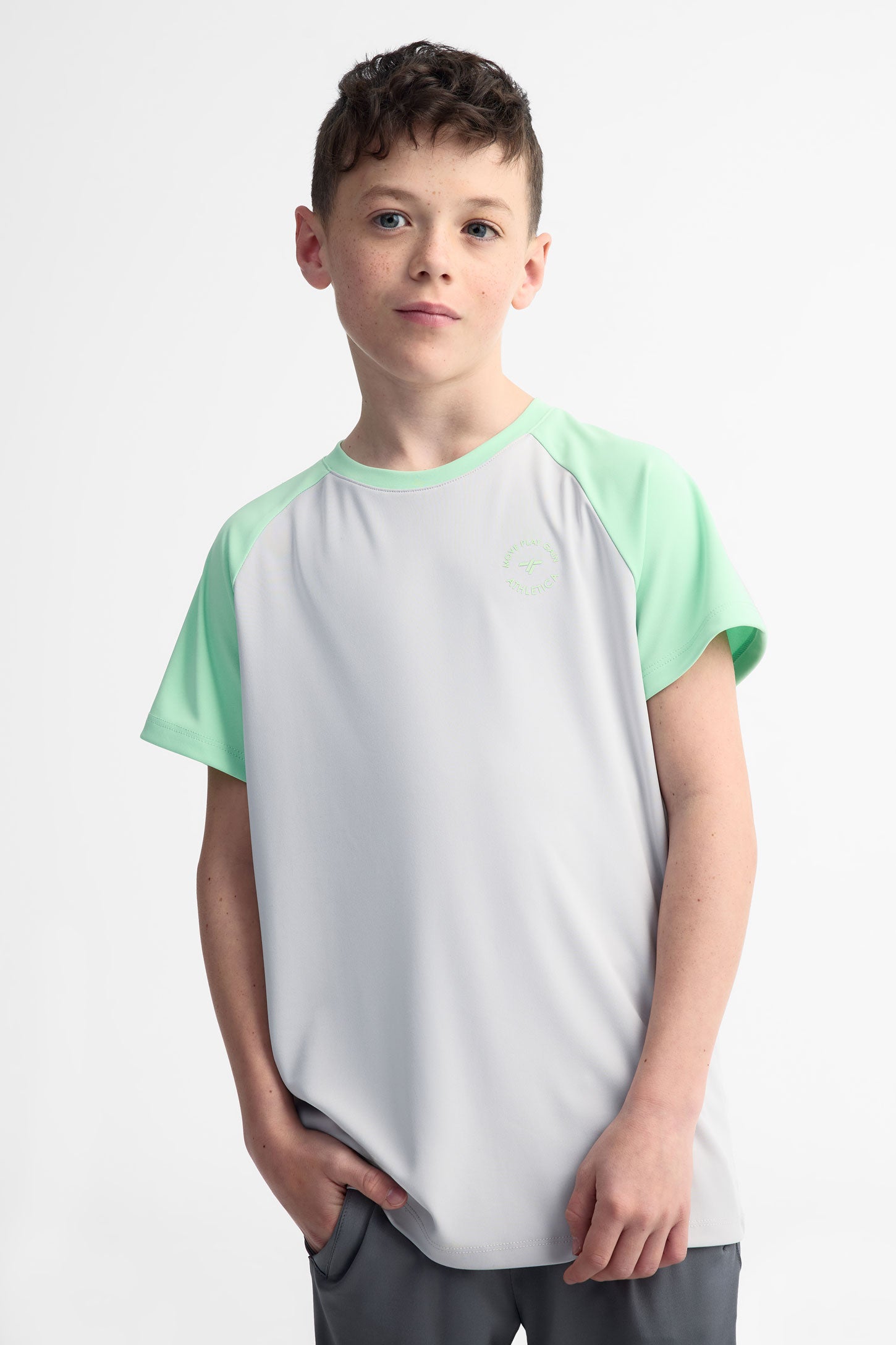 T-shirt athlétique - Ado garçon && GRIS