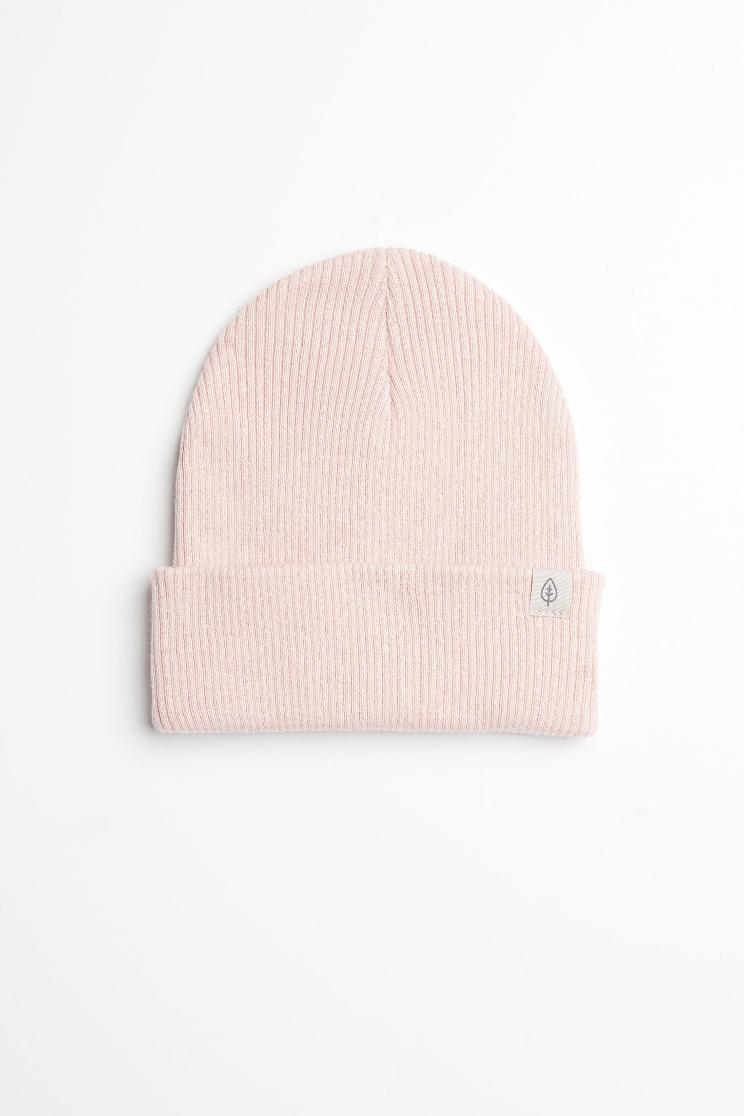 Tuque à revers tricot côtelé - Enfant fille && ROSE 