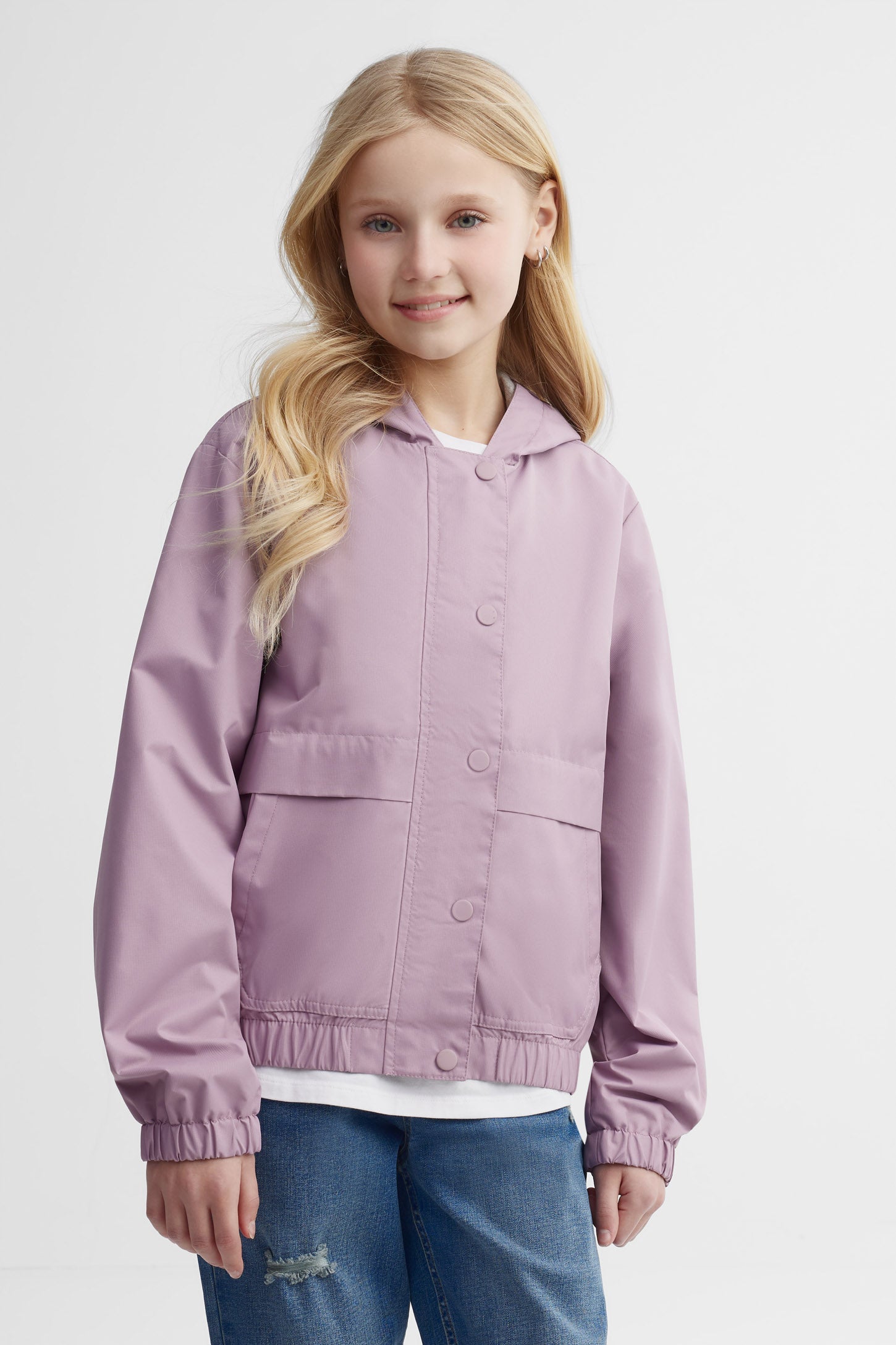 Manteau mi-saison doublé - Ado fille && MAUVE
