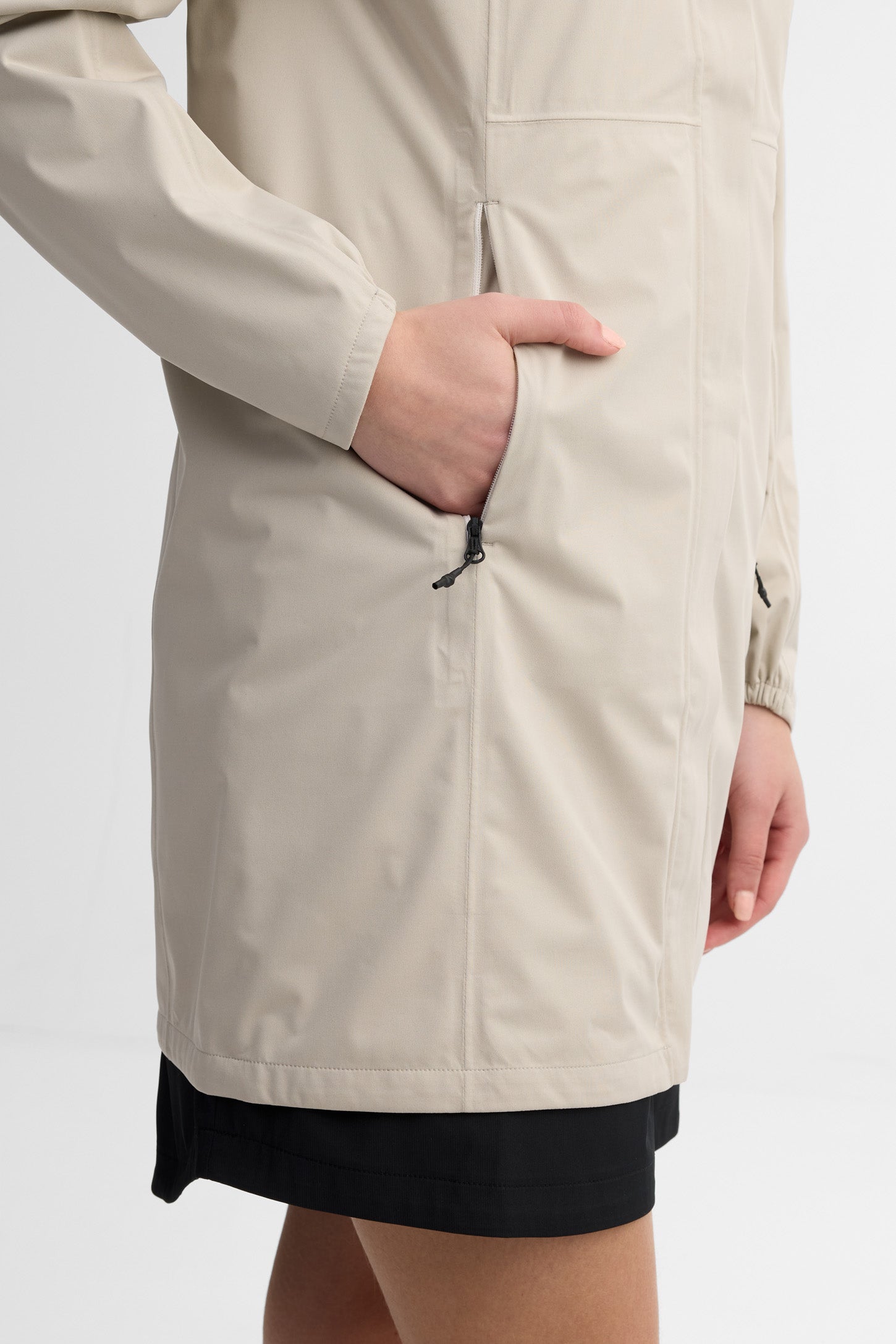 Manteau long imperméable BM - Femme && BEIGE