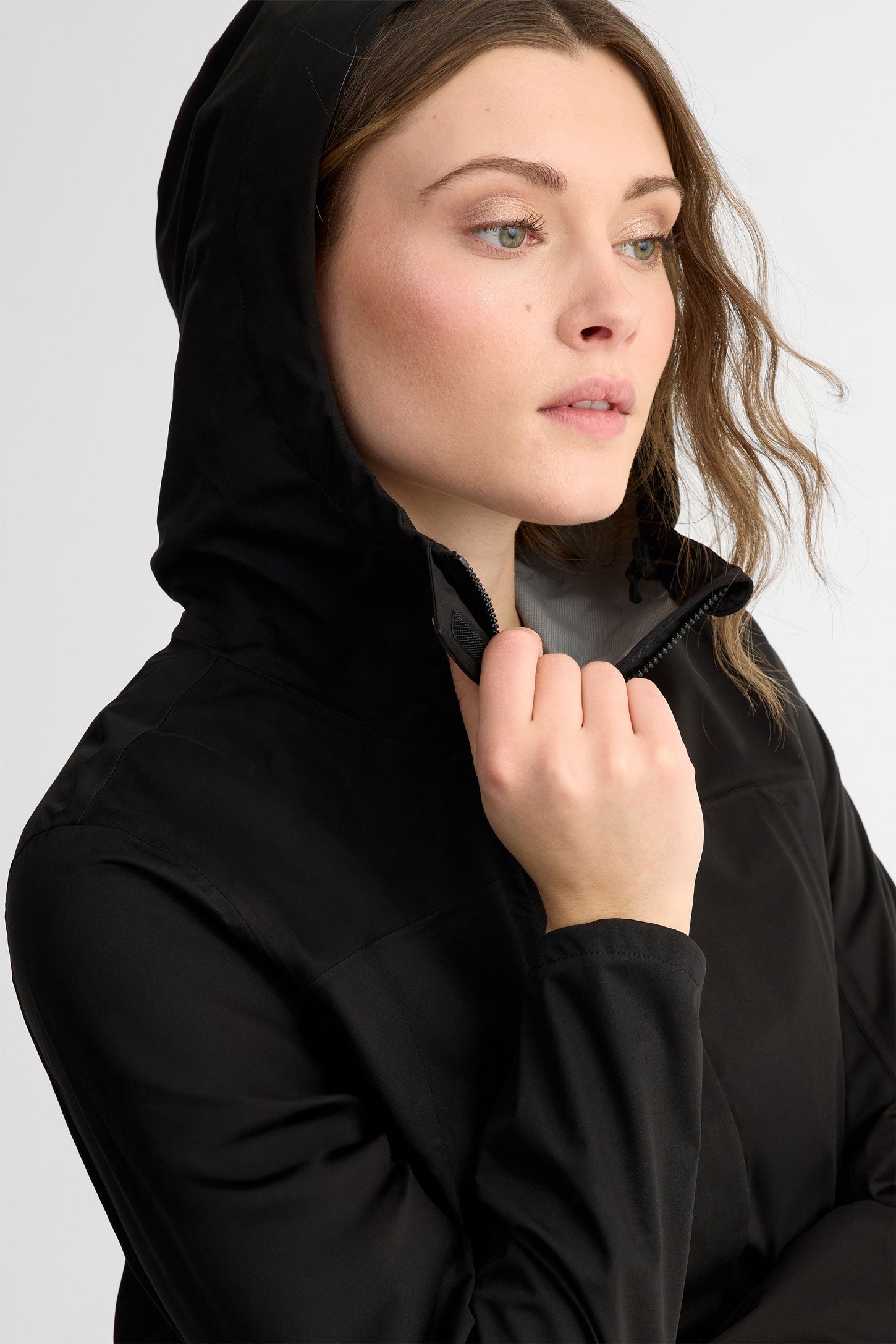 Manteau long imperméable BM - Femme && NOIR