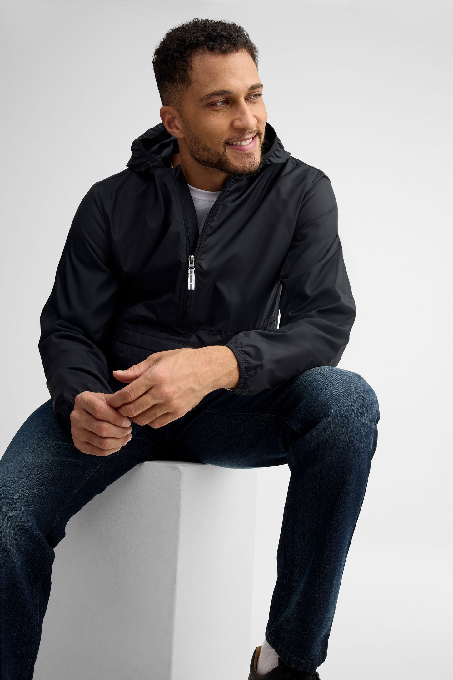 Manteau anorak convertible - Homme && NOIR