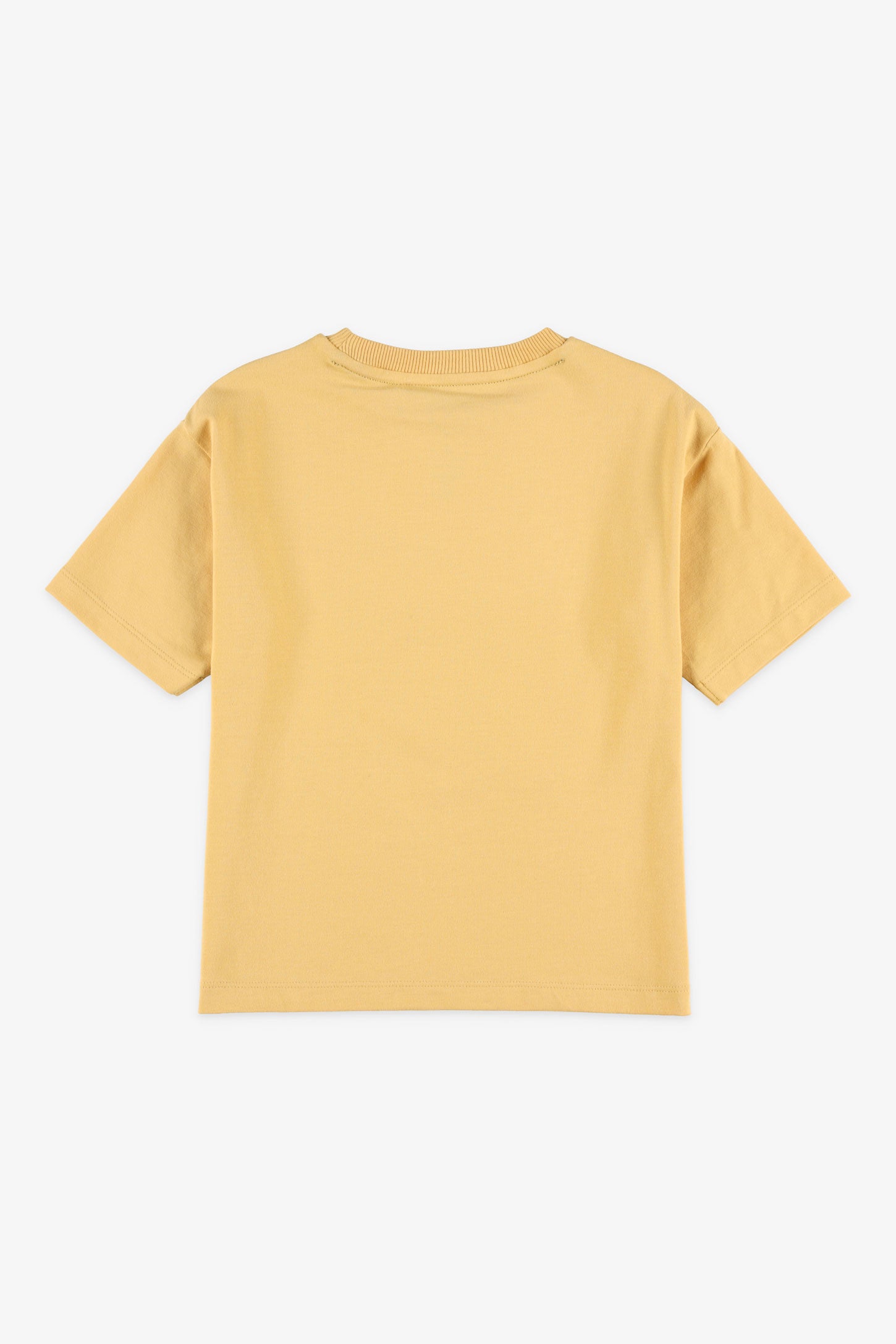 T-shirt col rond imprimé coton - Enfant garçon && JAUNE