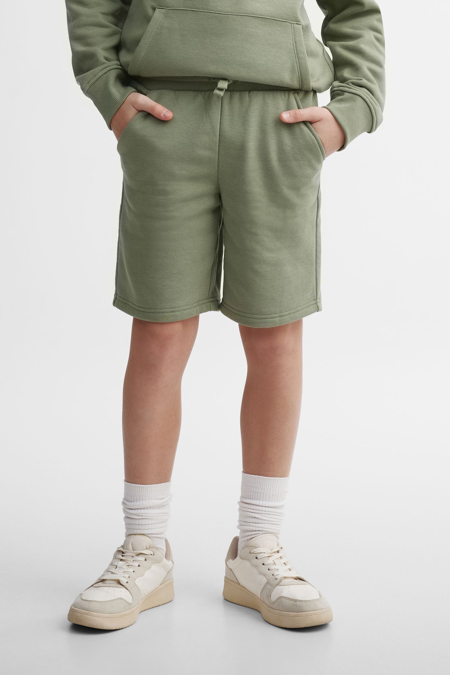 Bermuda en coton ouaté - Ado garçon && KAKI