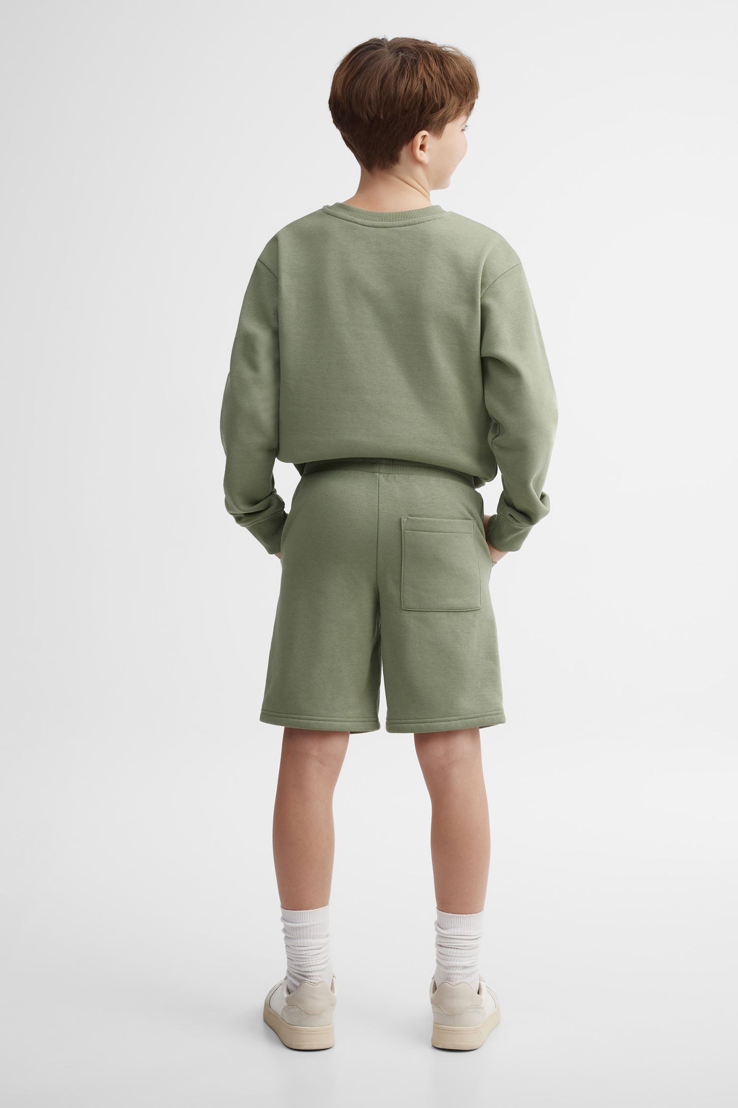 Bermuda en coton ouaté - Ado garçon && KAKI