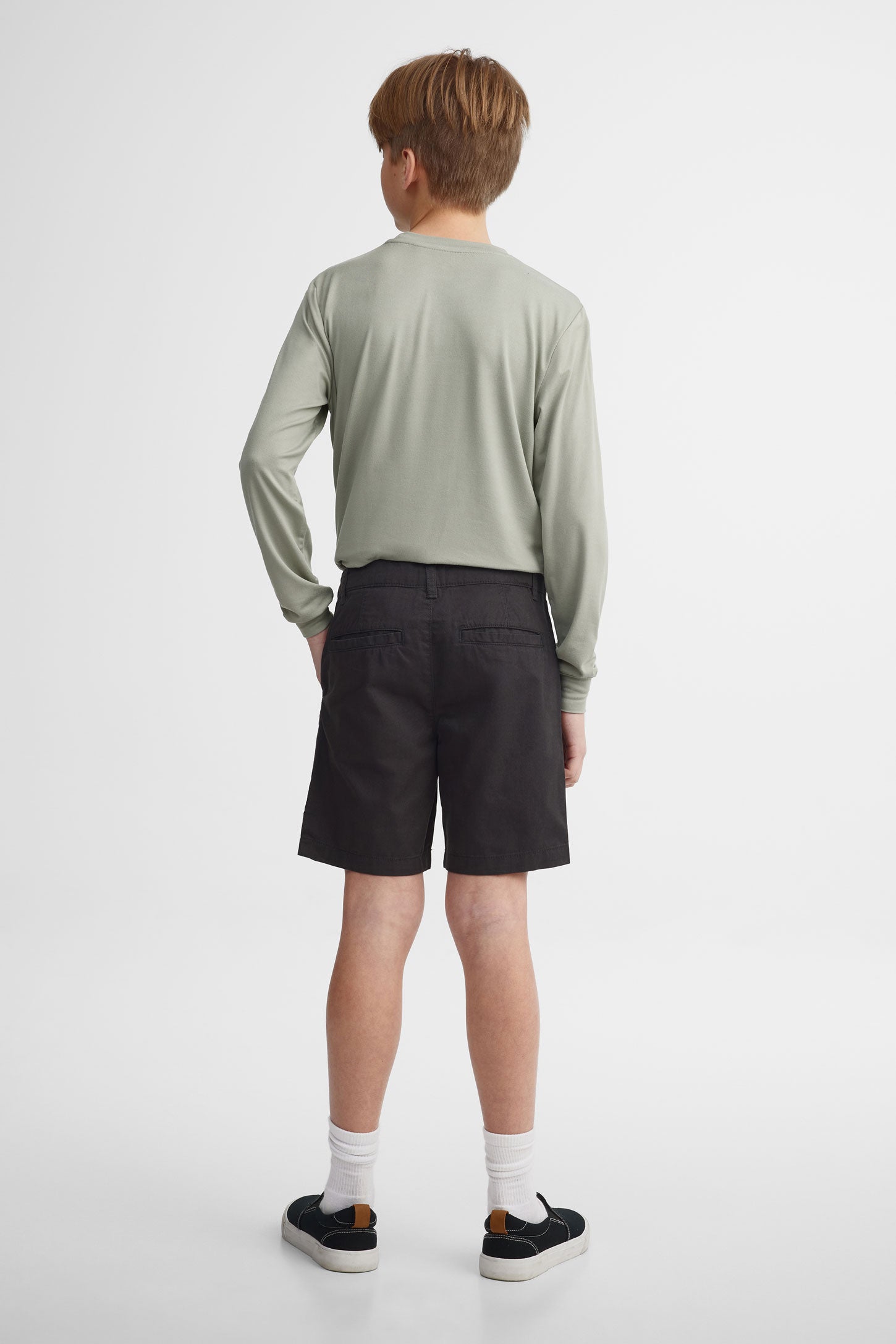 Short bermuda en twill - Ado garçon && NOIR