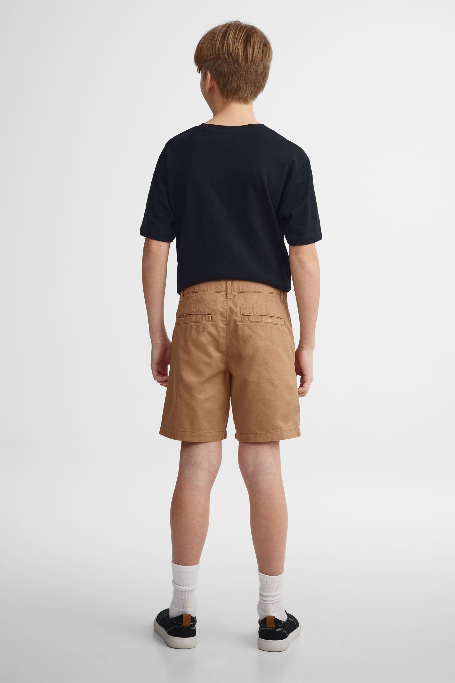 Short bermuda en twill - Ado garçon && BRUN FONCE
