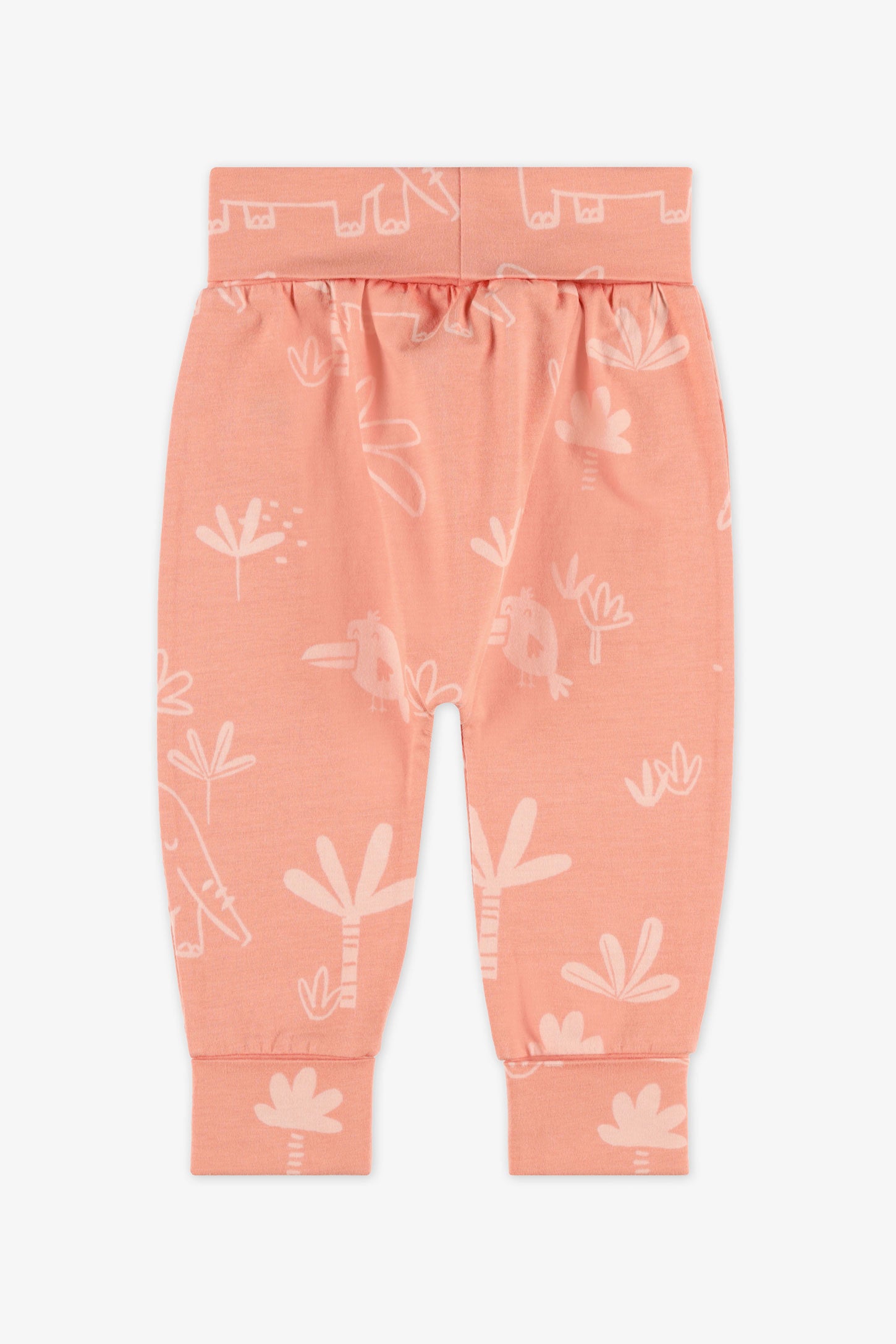 Pantalon évolutif coton, 2T-3T - Bébé fille && CORAIL/MULTI