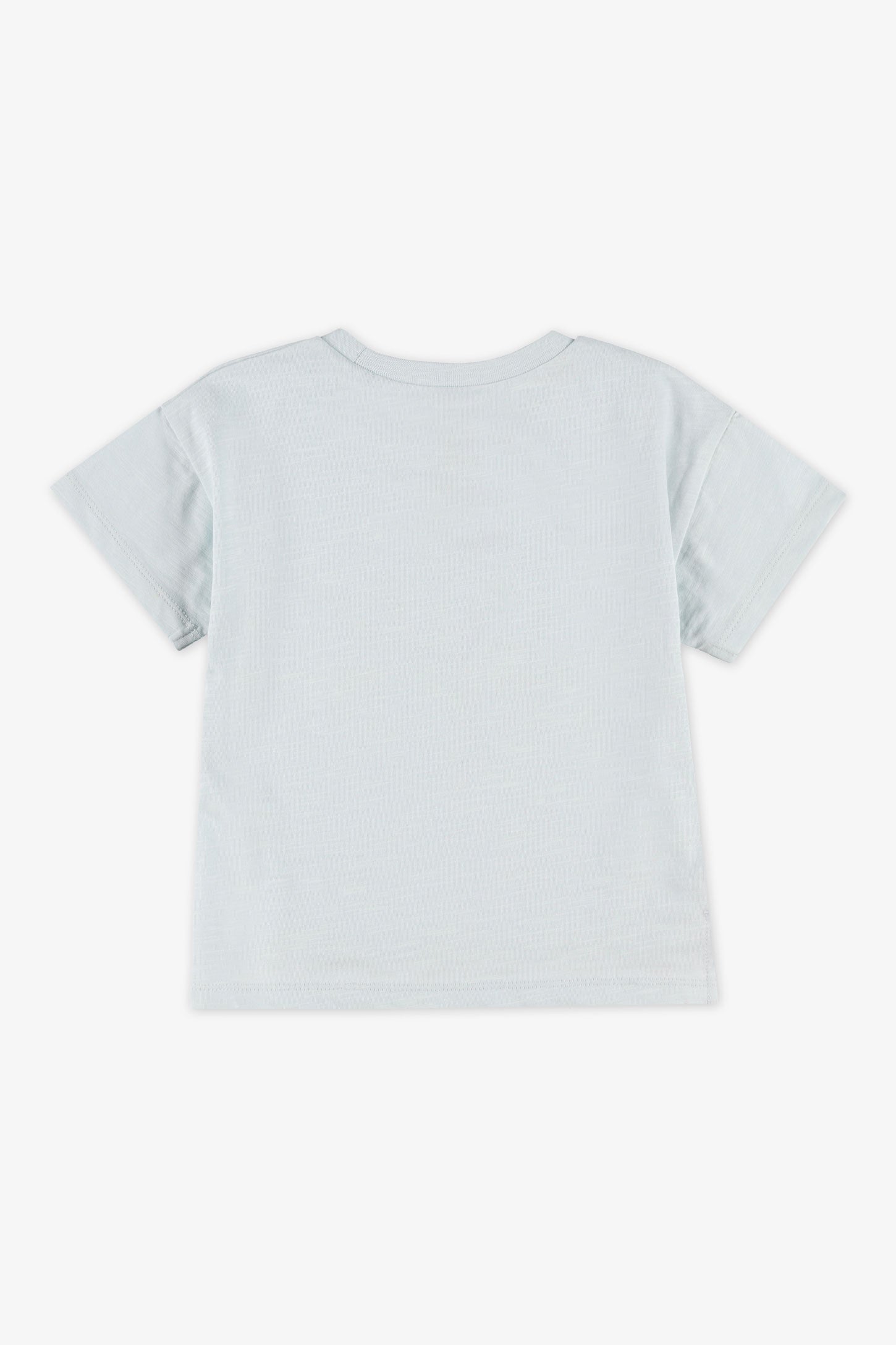 T-shirt col rond imprimé - Bébé fille && BLEU