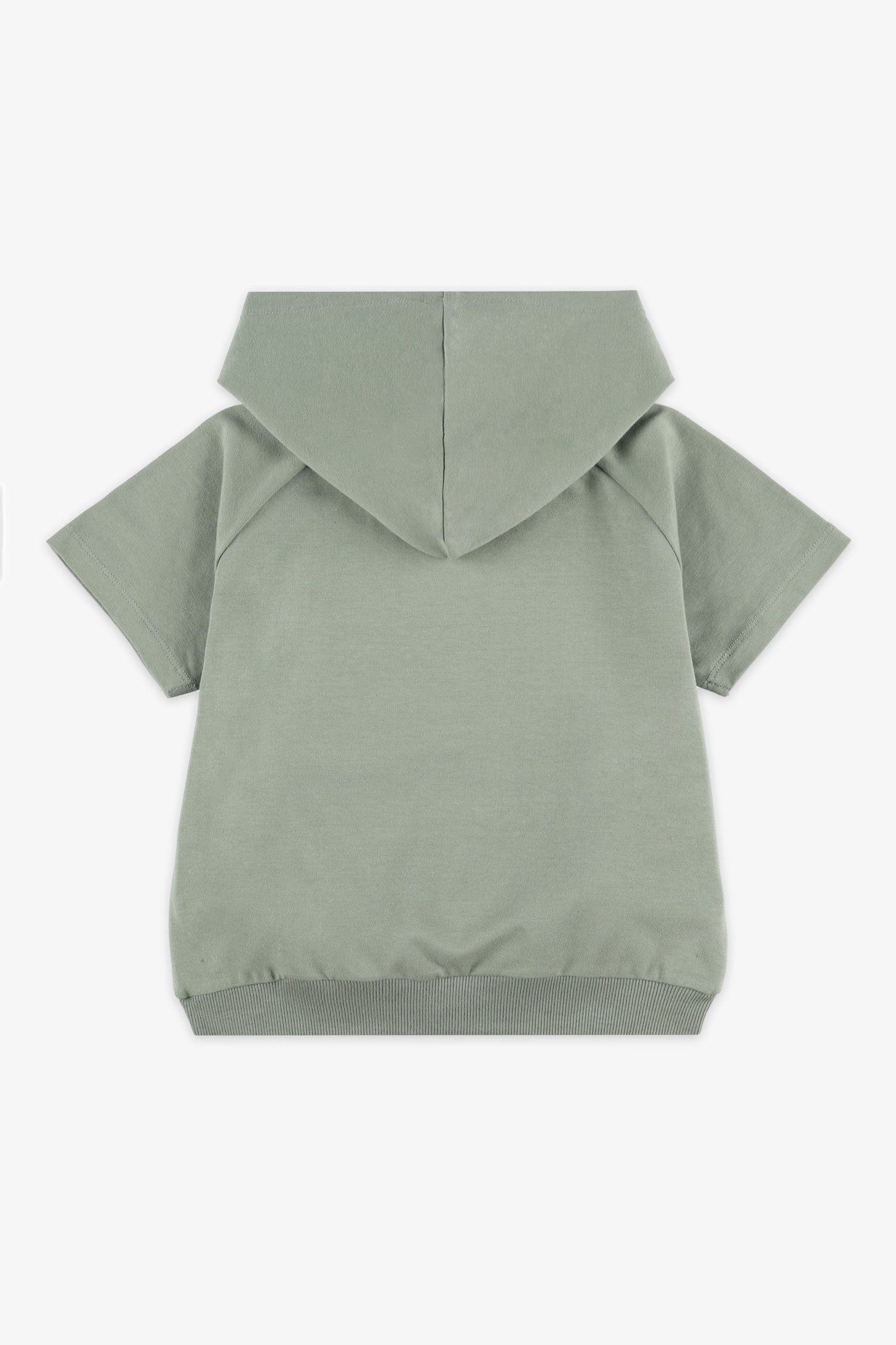 T-shirt à capuchon coton ouaté - Bébé garçon && KAKI