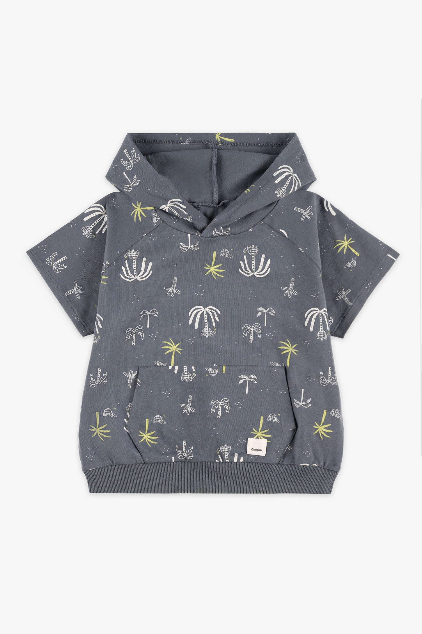 T-shirt à capuchon coton ouaté - Bébé garçon && GRIS MULTI