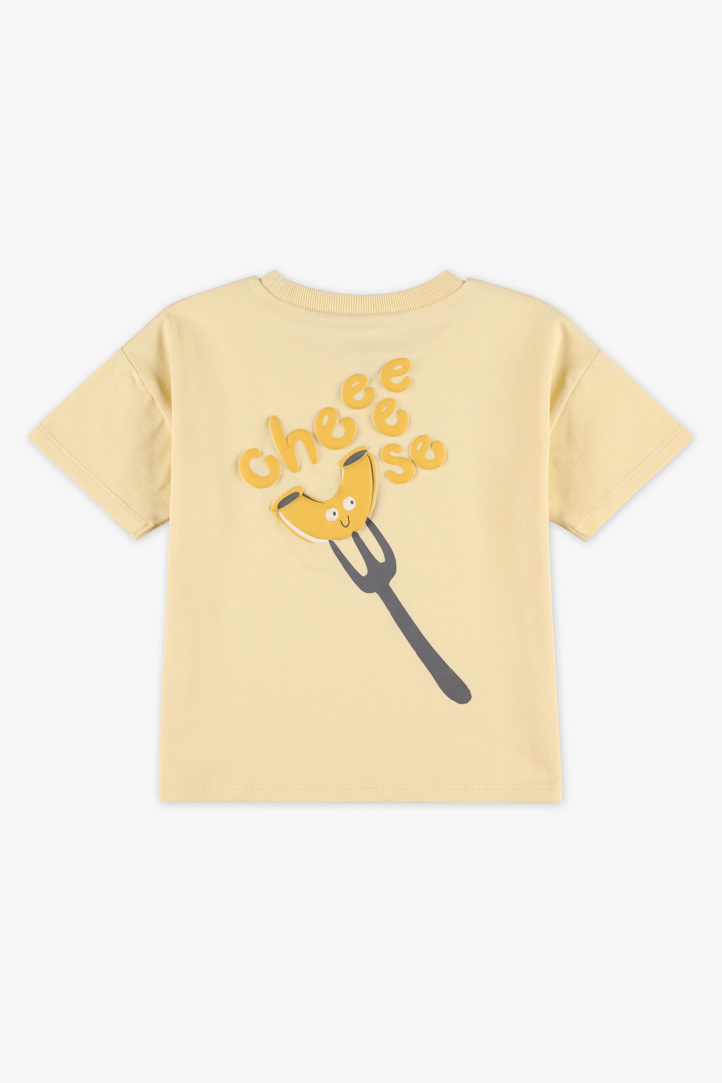 T-shirt col rond en coton, 2T-3T - Bébé garçon && JAUNE