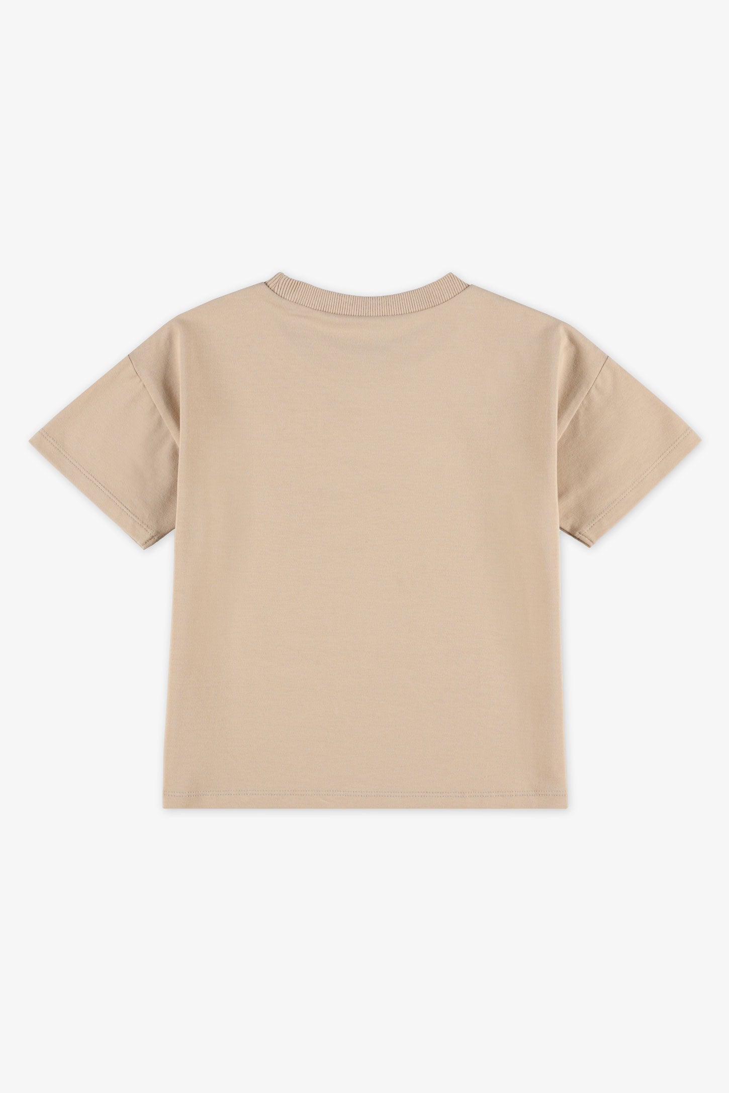 T-shirt col rond en coton, 2T-3T - Bébé garçon && BRUN