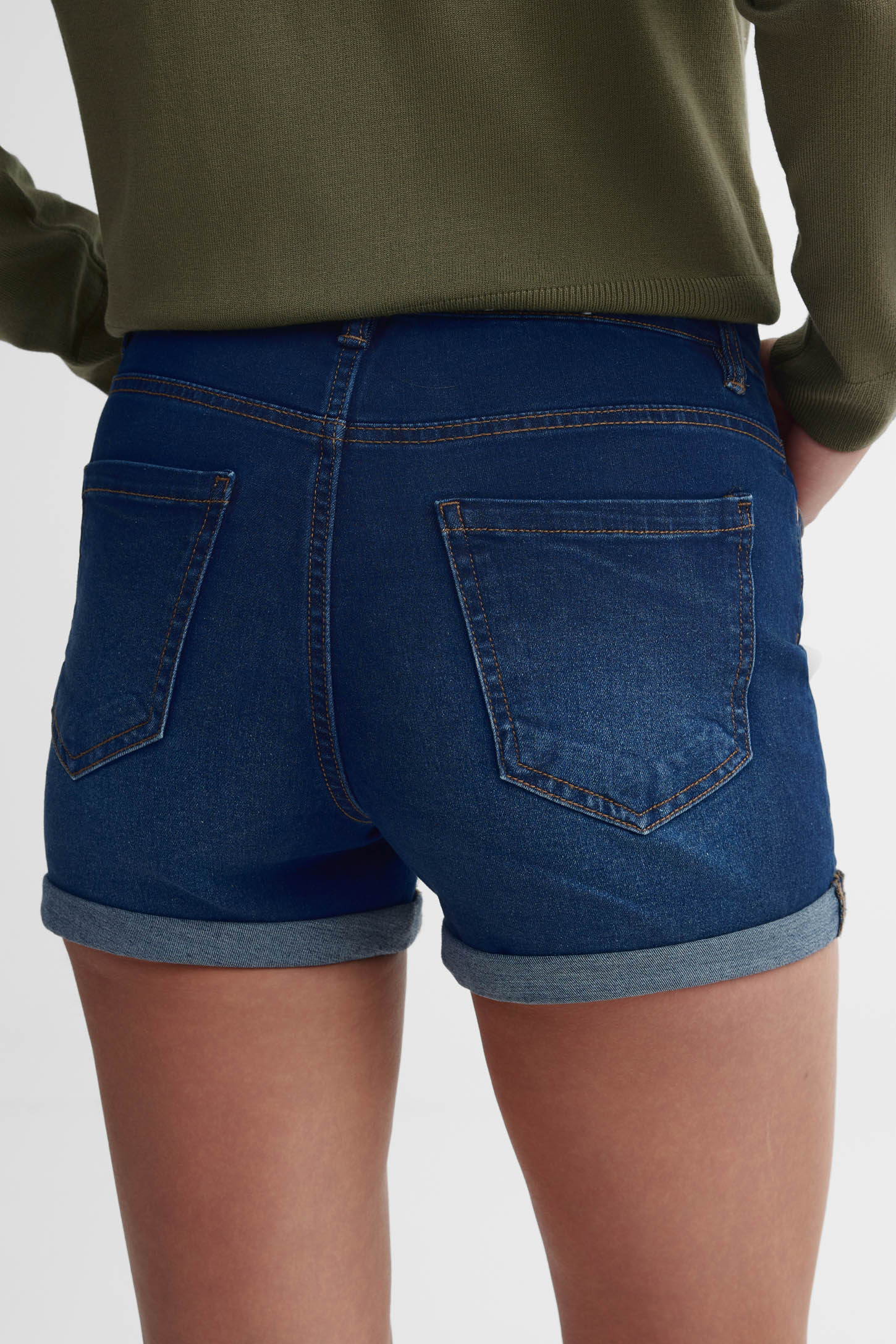 Short en jeans - Femme && DENIM FONCE
