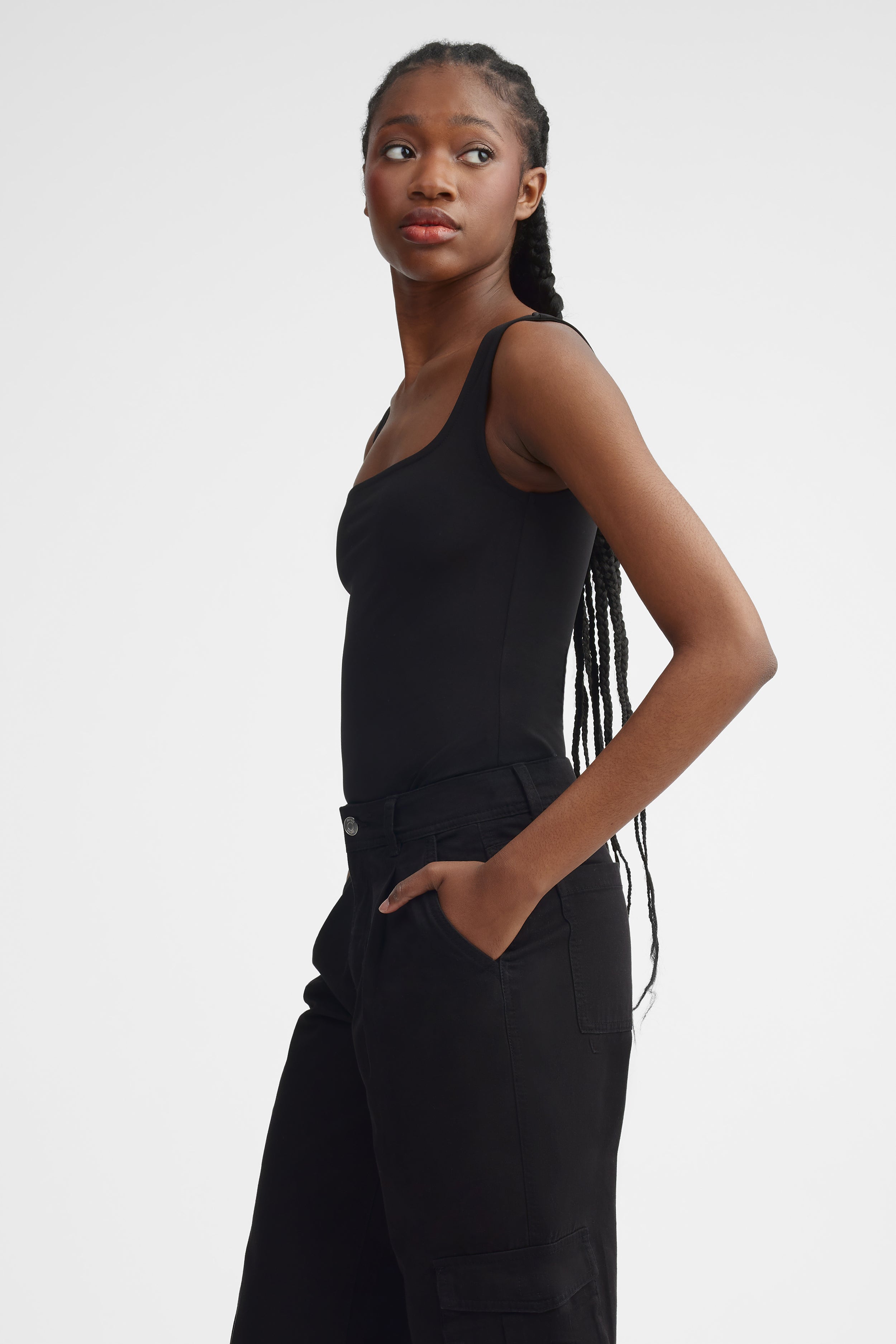 Justaucorps col carré - Femme && NOIR