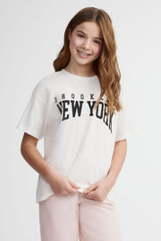 T-shirt surdimensionné en coton, 2/25$ - Ado fille && BLANC